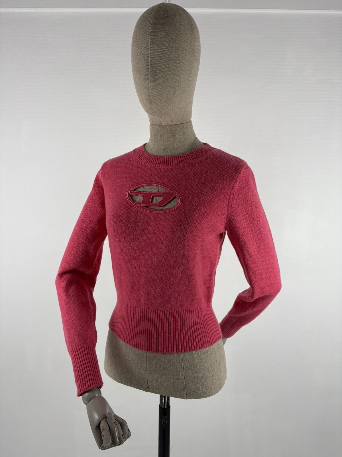 Diesel Black Gold Rare M-Areesa Embroidered Big Logo Wool Cut Out Sweater Jumper Pullover Size S / US 4 / IT 40 - 8 Thumbnail