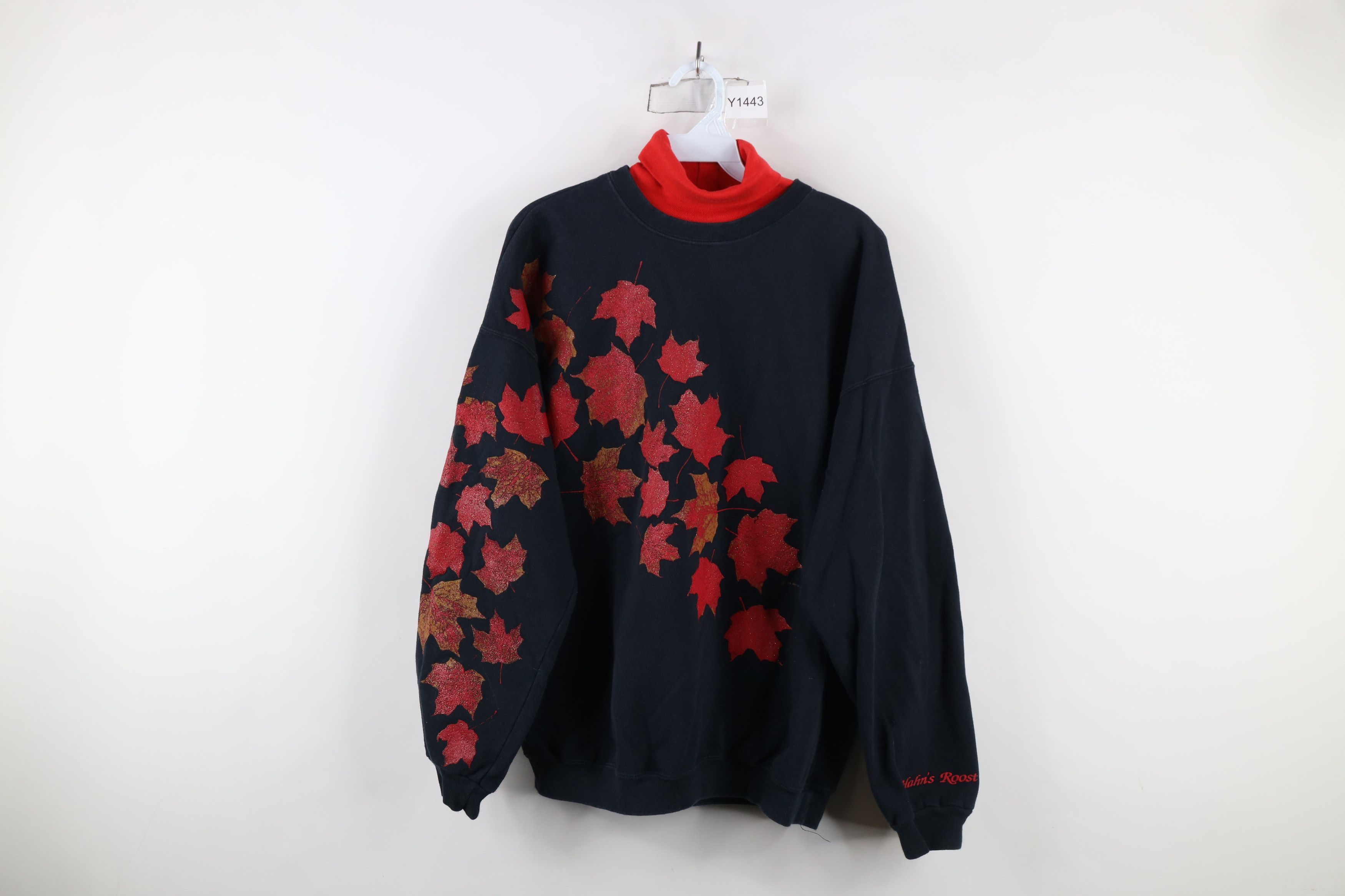 Vintage Vintage 90s Art Unlimited All Print Turtleneck Sweatshirt Size L / US 10 / IT 46 - 1 Thumbnail