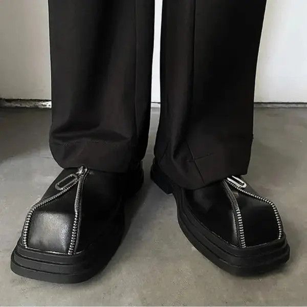 Leather Kamachi x Ishii Square Toe Zipper Shoes Size US 8 / EU 41 - 8 Thumbnail