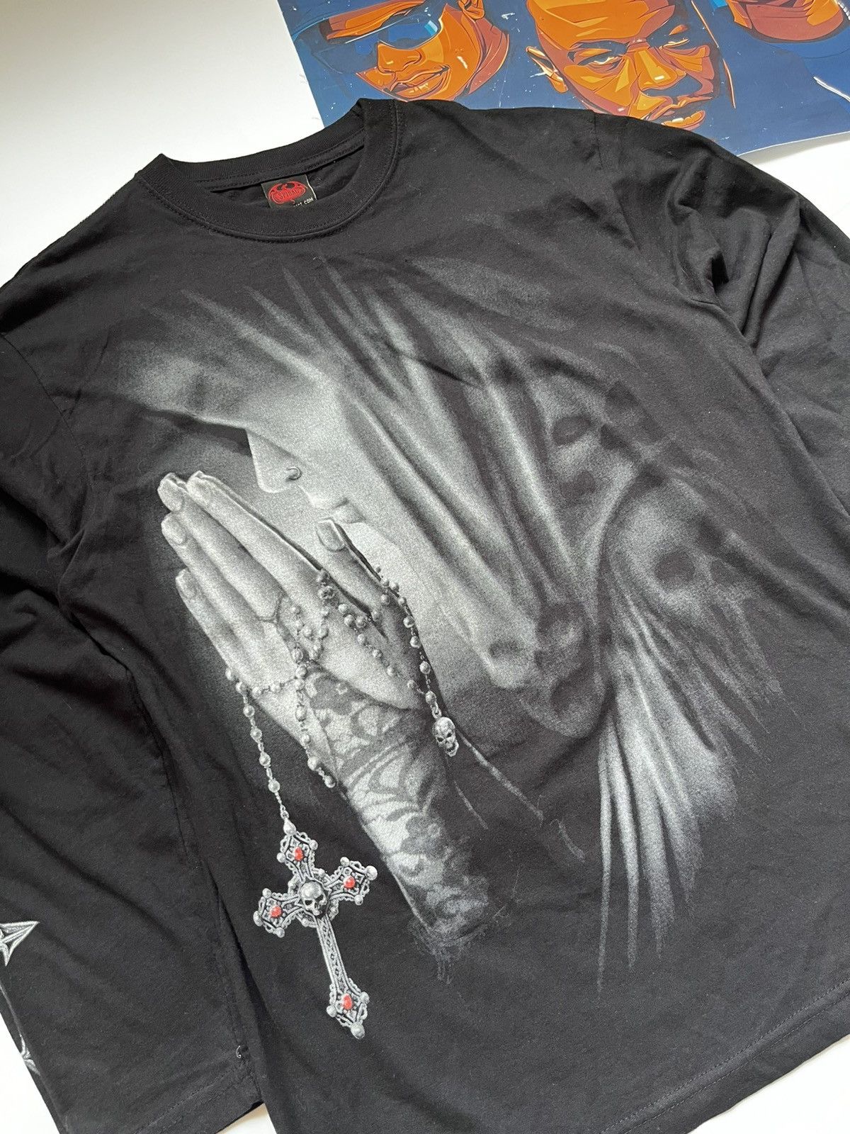 Band Tees Rare Thermal Longsleeve Spiral Y2k Affliction Style Size US M / EU 48-50 / 2 - 4 Thumbnail