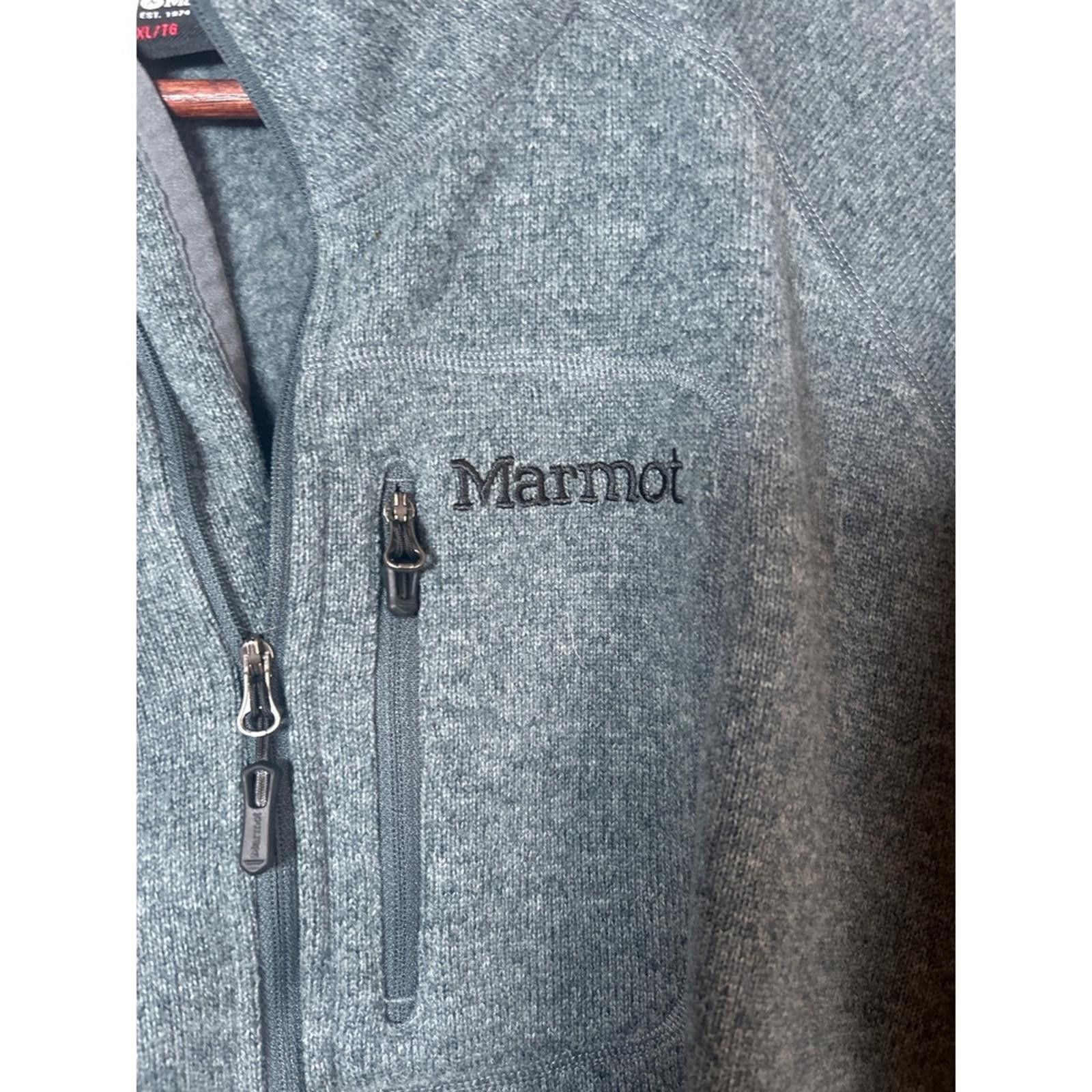 Marmot Marmot Mens Gray Fleece Quarter Zip Pullover Sweater XL Size US XL / EU 56 / 4 - 3 Thumbnail