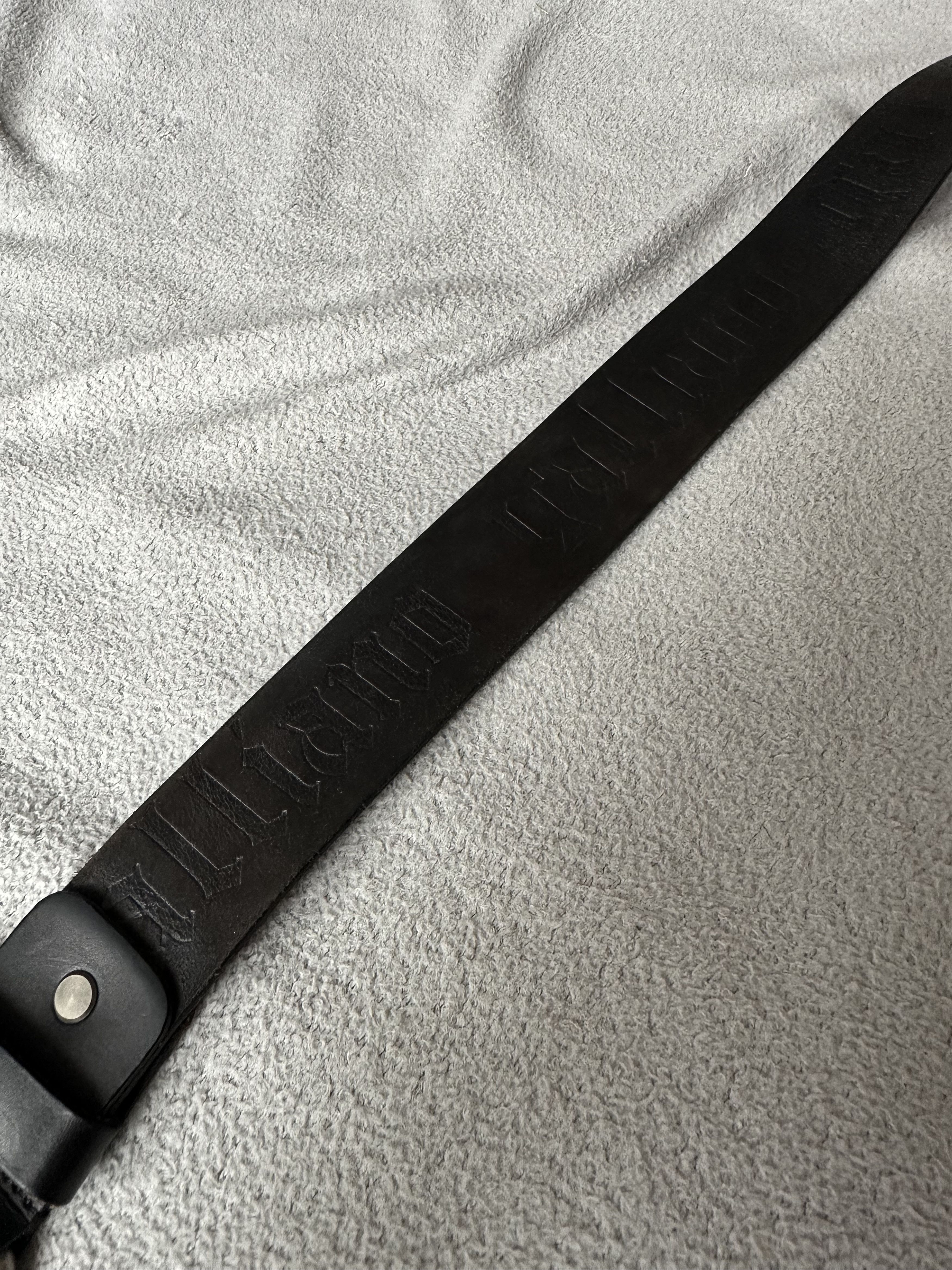 John Galliano Galliano Black Genuine Leather Pattern Belt Archive Size ONE SIZE - 3 Thumbnail