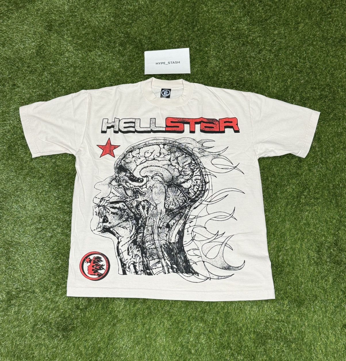 image of Hellstar Human Development Tee in White, Men's (Size 2XL)