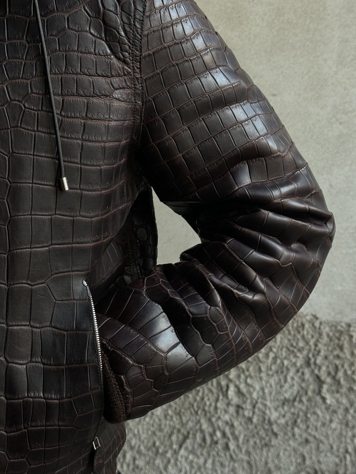Hermès Crocodile Leather Special Order 1/1 Hooded Jacket