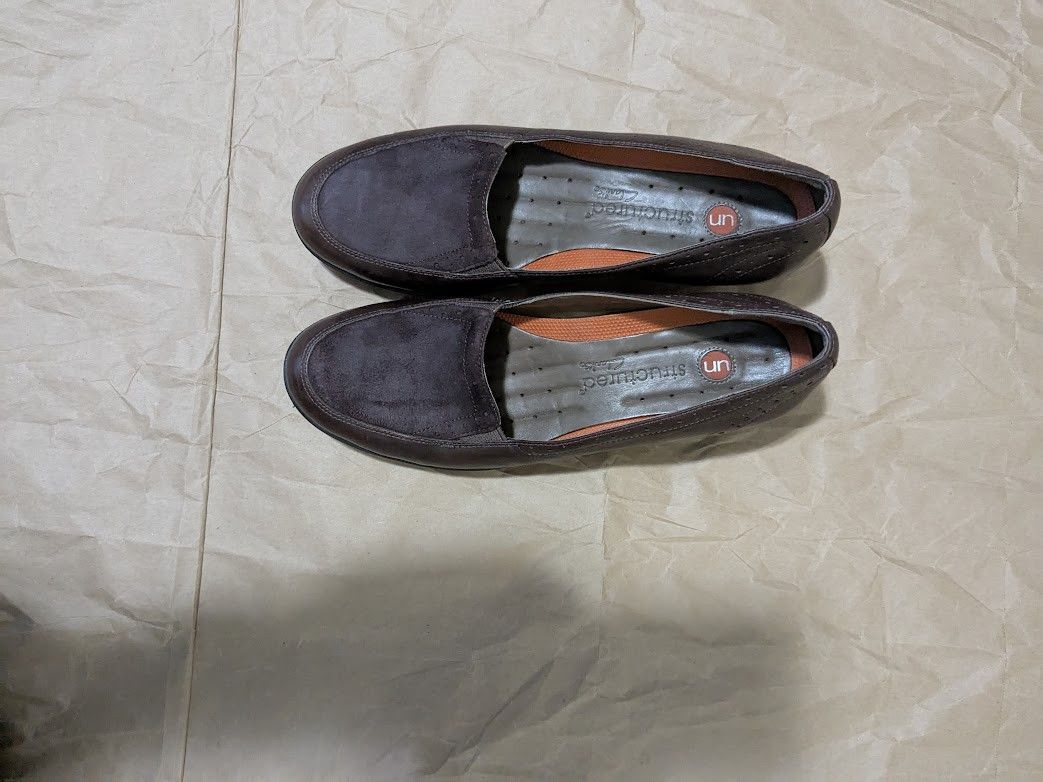 Clarks Un Structure women's suede and leather loafer Size US 8 / IT 38 - 6 Thumbnail