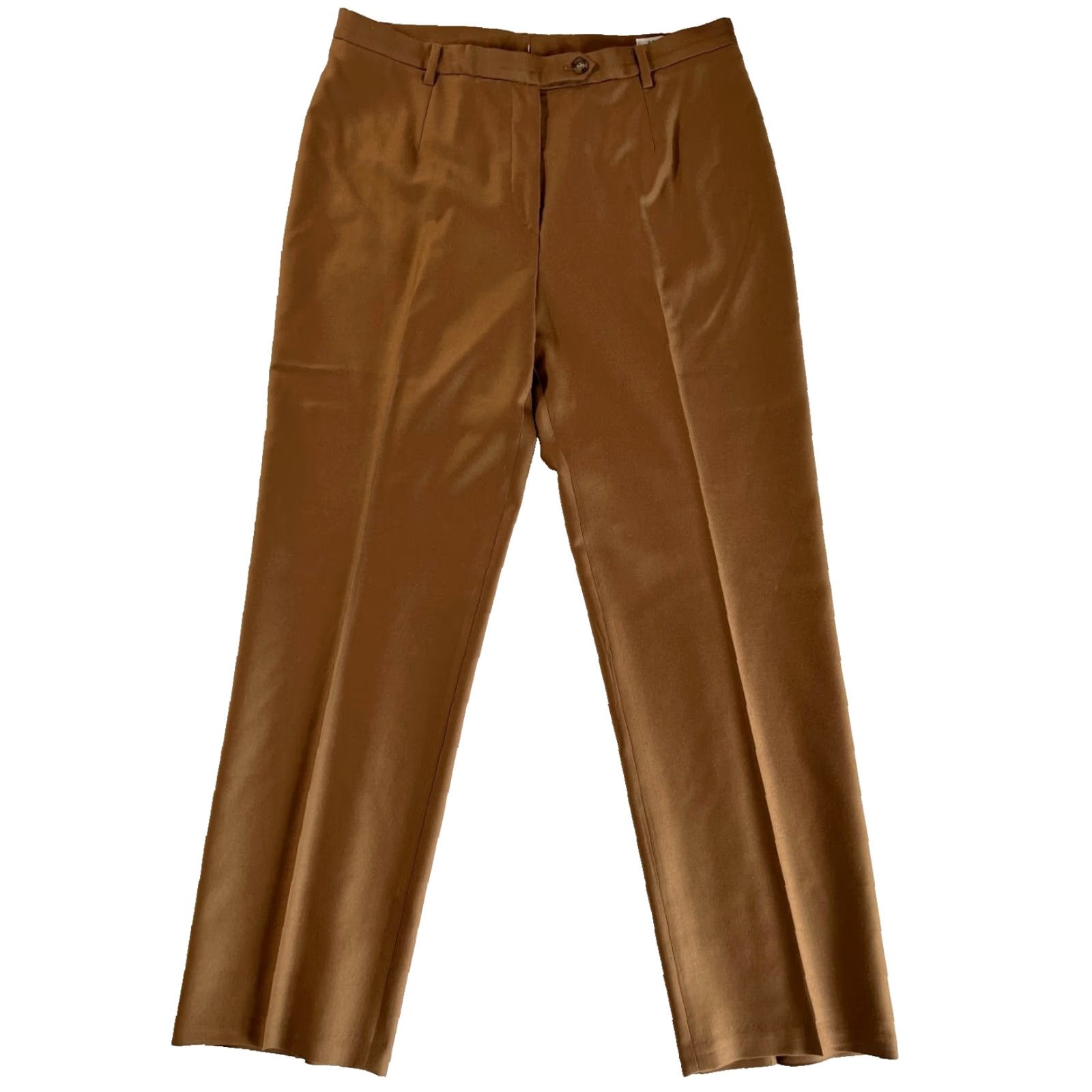 Vintage VINTAGE Bernard Zins Paris Wool Cashmere Pants Womens Sz 10 Brown 33 in Inseam 29.5 in Dress Pants City Preppy Business Women's Size 32" / US 10 / IT 46 - 2 Thumbnail