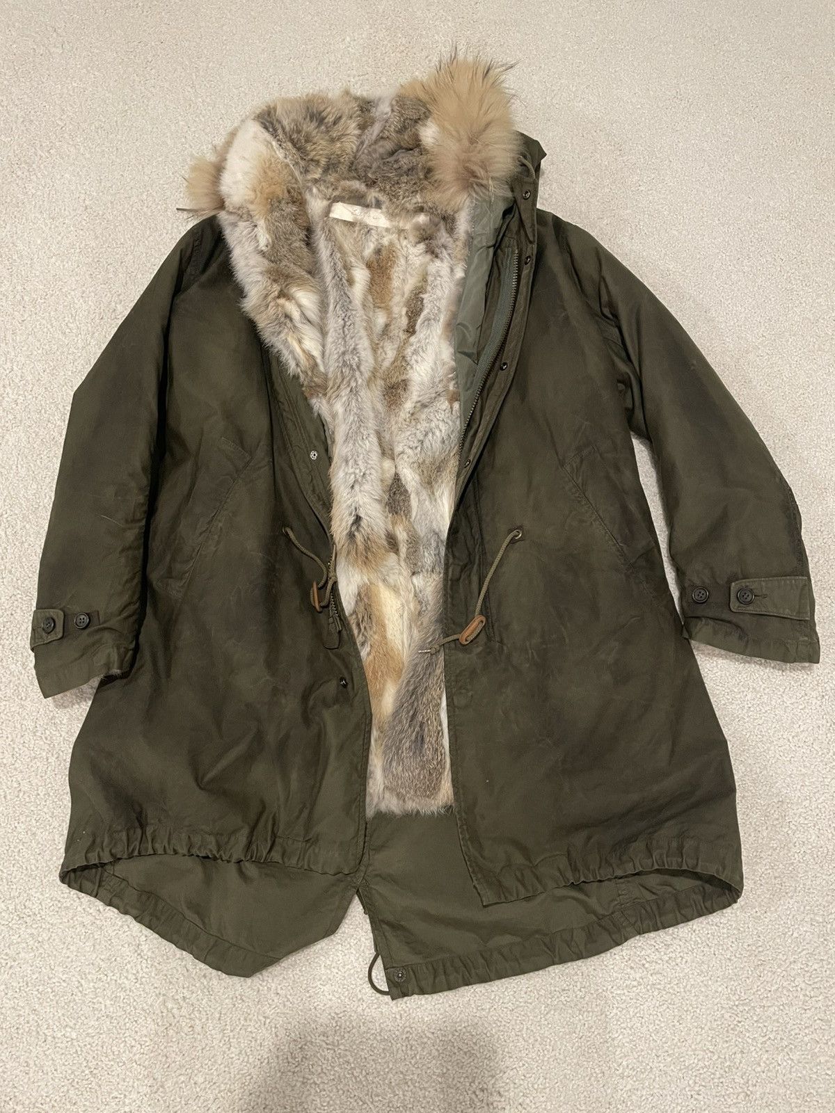 Sage De Cret Fishtail Parka with Rabbit Fur Liner Size US M / EU 48-50 / 2 - 1 Thumbnail