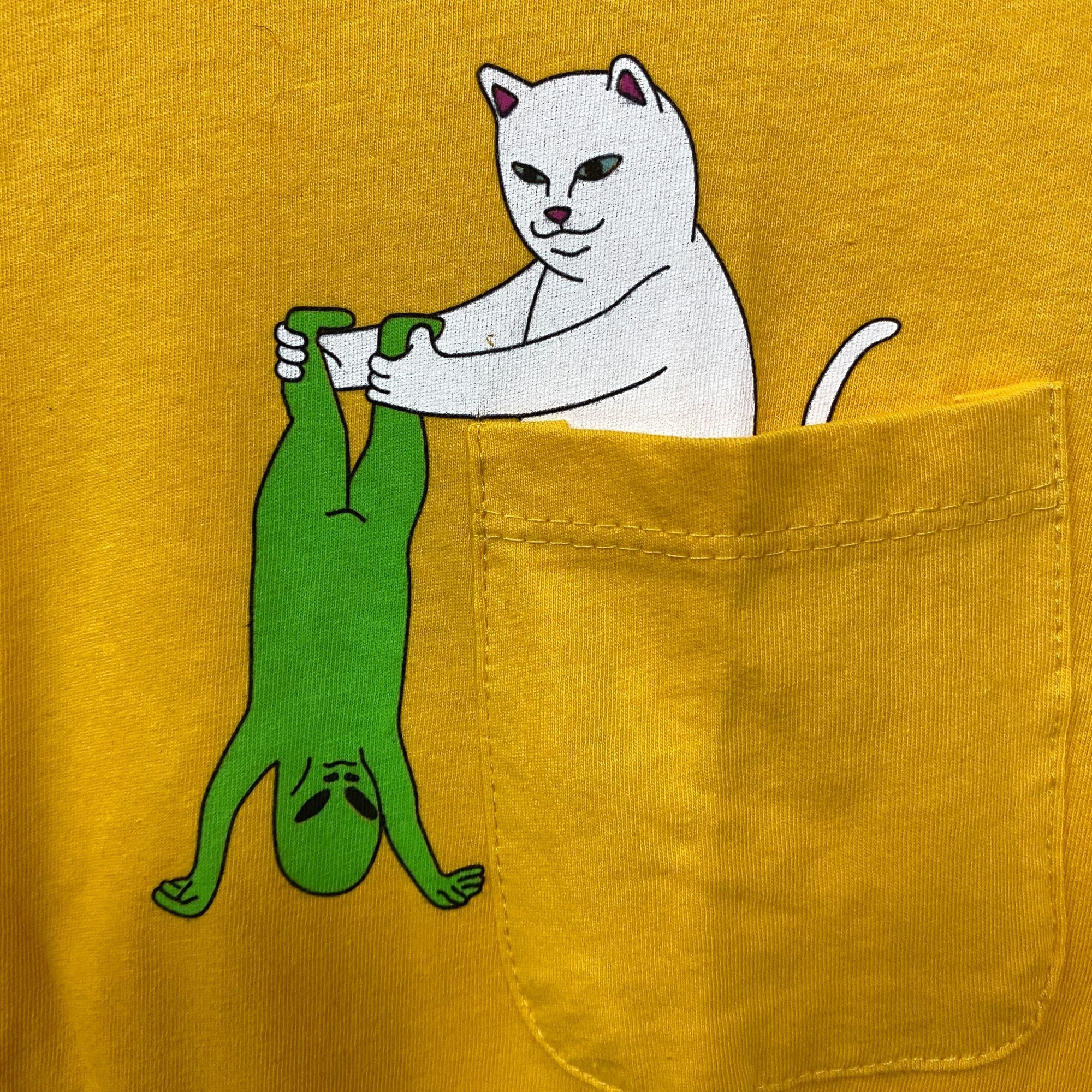 RIPNDIP RIPNDIP Lord Nermal Break Yo Self Alien Yellow T-Shirt Extra Size XS / US 0-2 / IT 36-38 - 2 Thumbnail