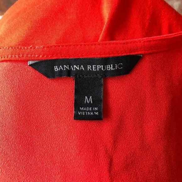 Banana Republic Banana Republic Women's Orange Sleeveless V-Neck Top M Size M / US 6-8 / IT 42-44 - 3 Thumbnail