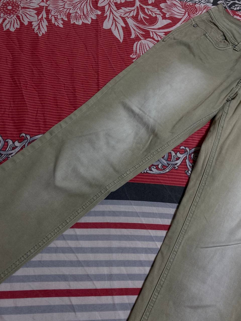 Vintage Distressed Dirty Patchwork Flared Denim Jeans Crush Faded Size US 34 / EU 50 - 5 Thumbnail
