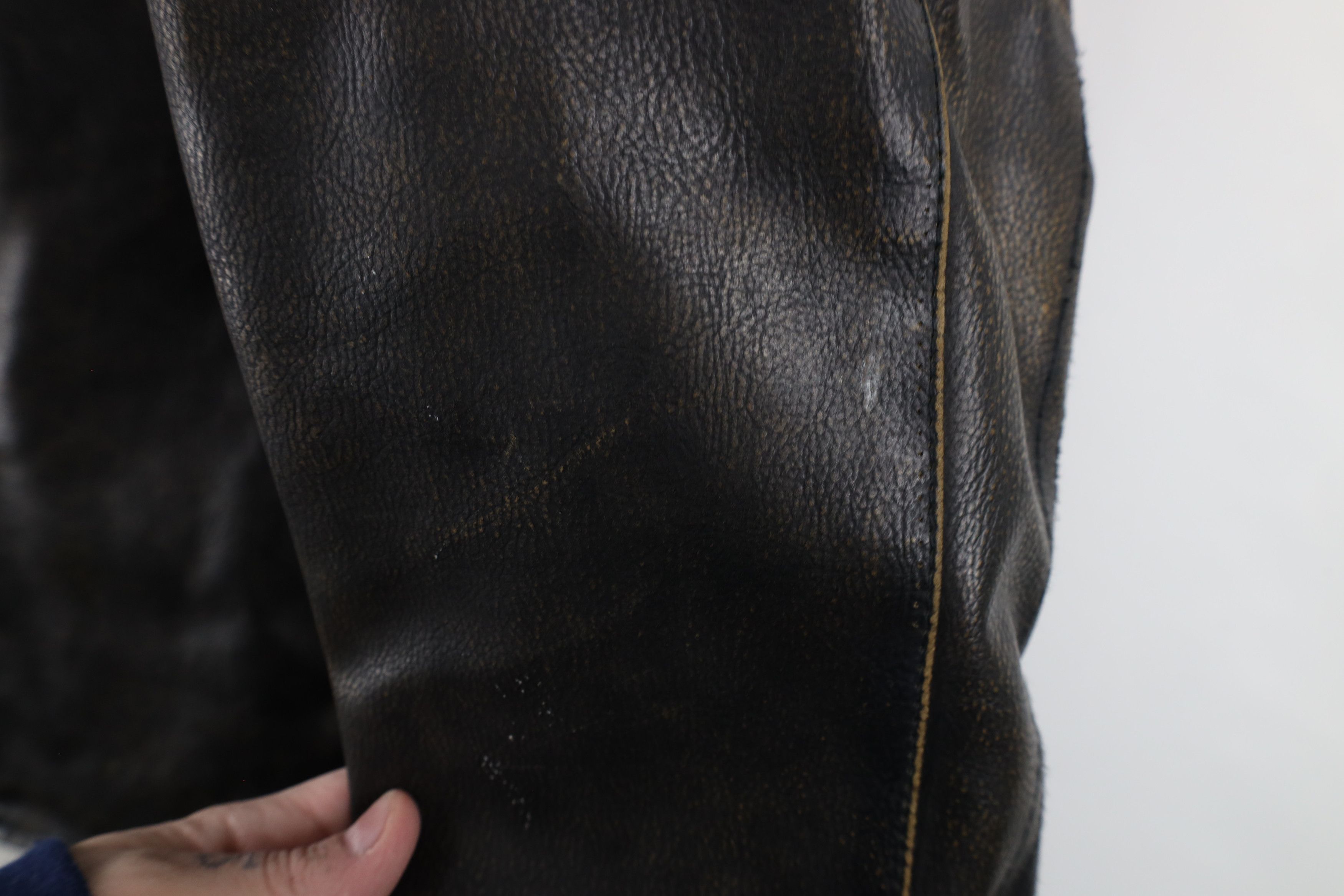 Vintage Vintage 90s Y2K Streetwear Faux Leather Quilted Moto Jacket Size US L / EU 52-54 / 3 - 8 Thumbnail