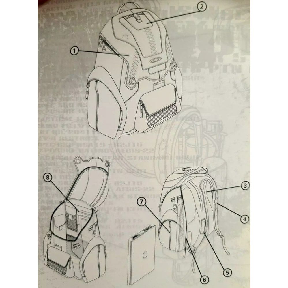 Oakley NWT Oakley Black Panel Back Pack Bag VW Tactical Field Gear Size ONE SIZE - 4 Thumbnail