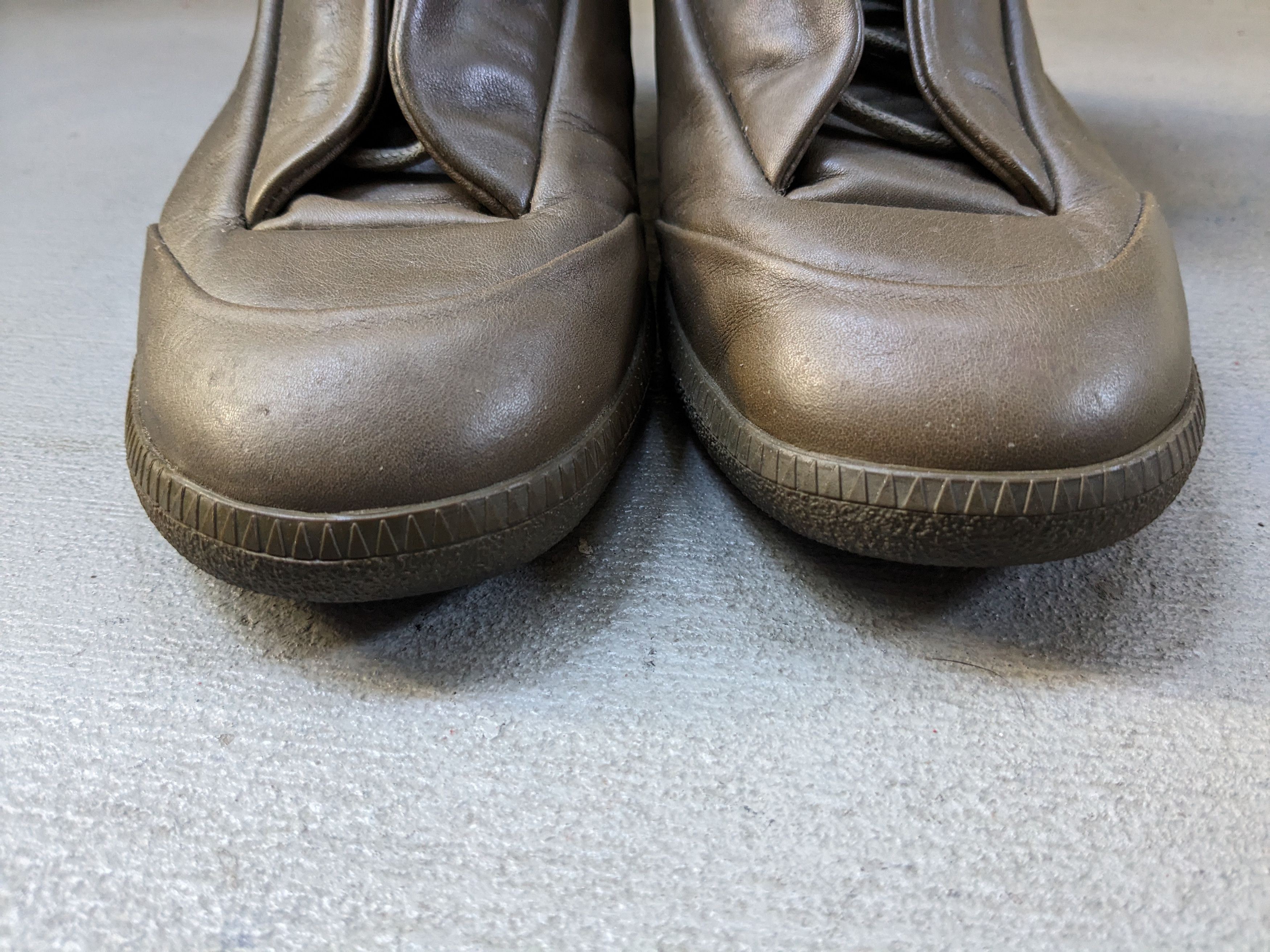 Maison Margiela Maison Margiela Future 9 Olive Green Leather High Tops Size US 9 / EU 42 - 2 Thumbnail