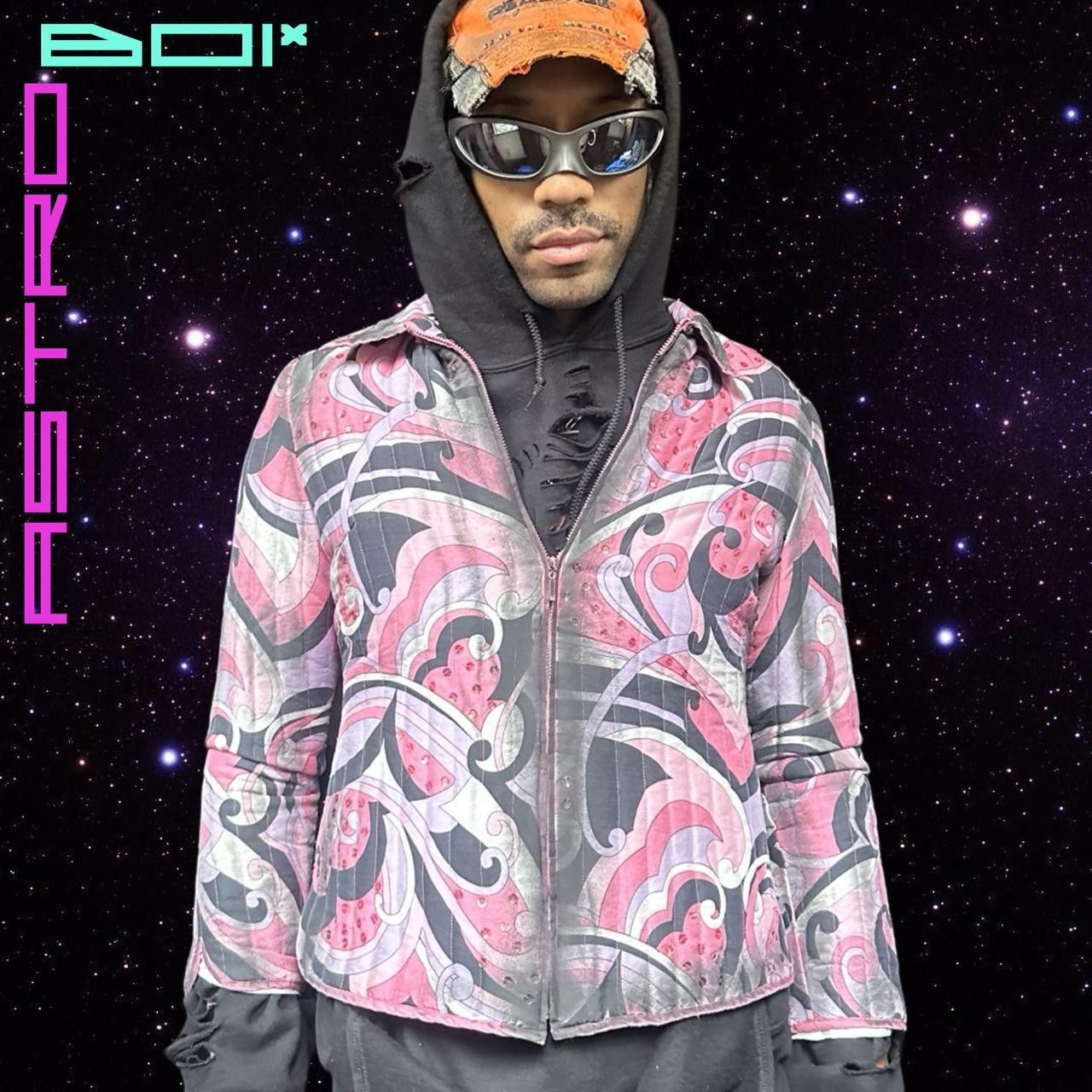 Other × Vintage ASTROBOI* Pink Pucci Print Quilted Jacket - Large Size L / US 10 / IT 46 - 1 Thumbnail