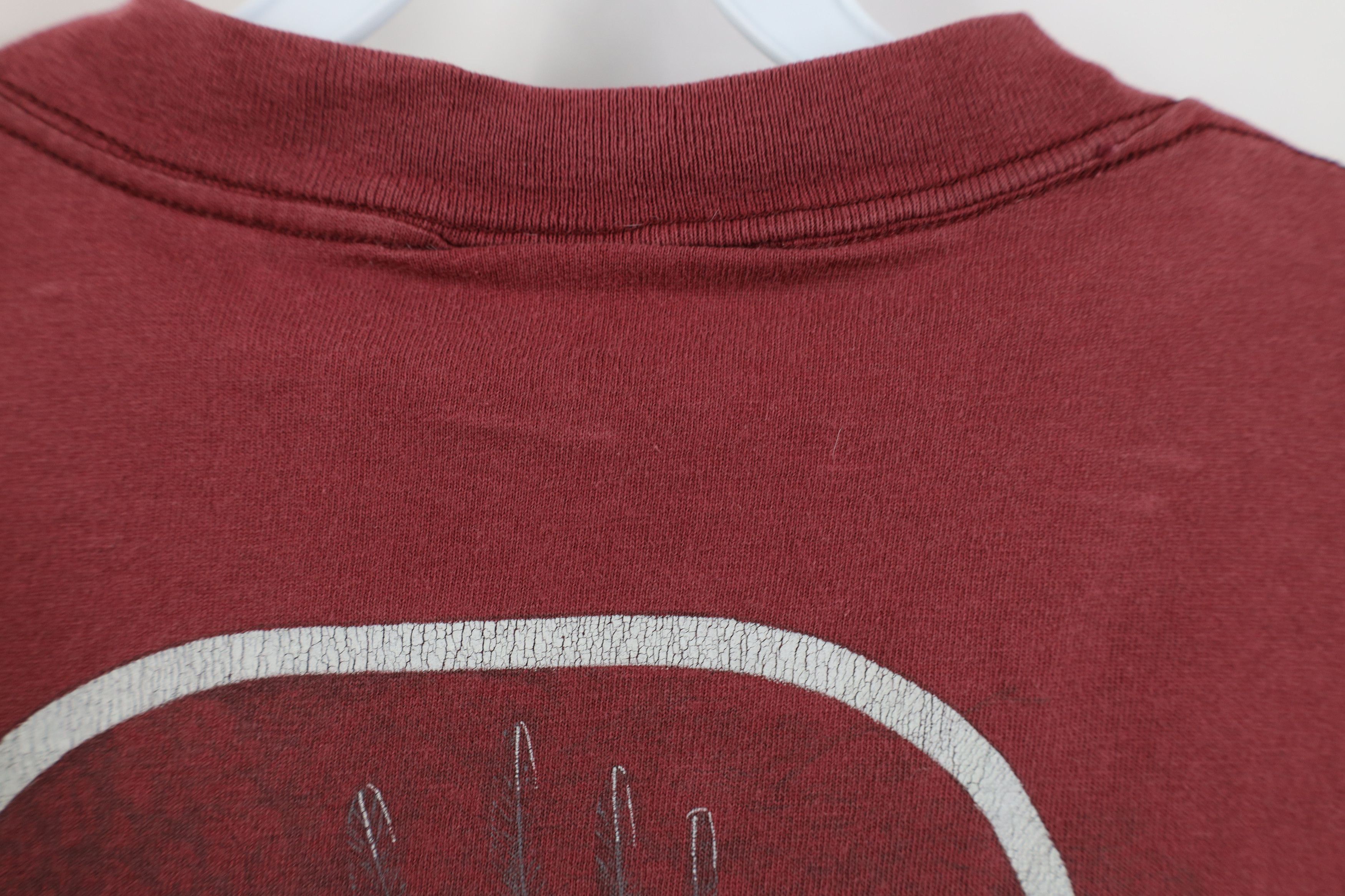 Vintage Vintage 90s Streetwear Nature Eagle Short Sleeve T-Shirt Red Size US L / EU 52-54 / 3 - 11 Thumbnail