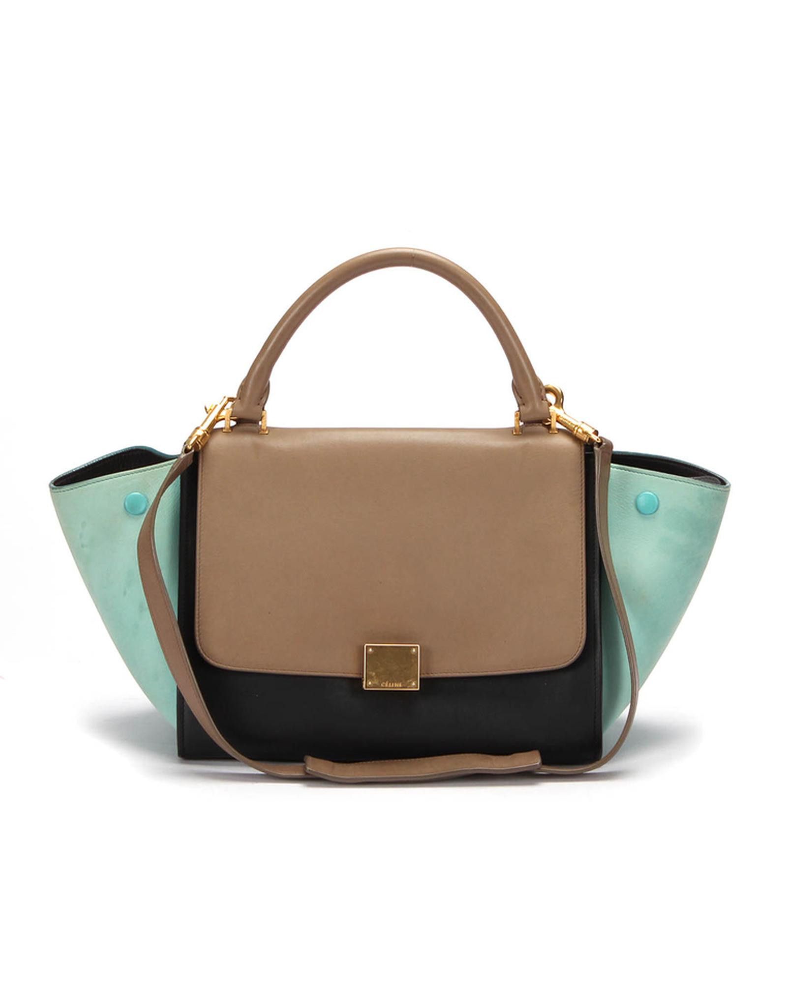 image of Celine Multicolor Leather Trapeze Bag In Excellent Condition, Women's