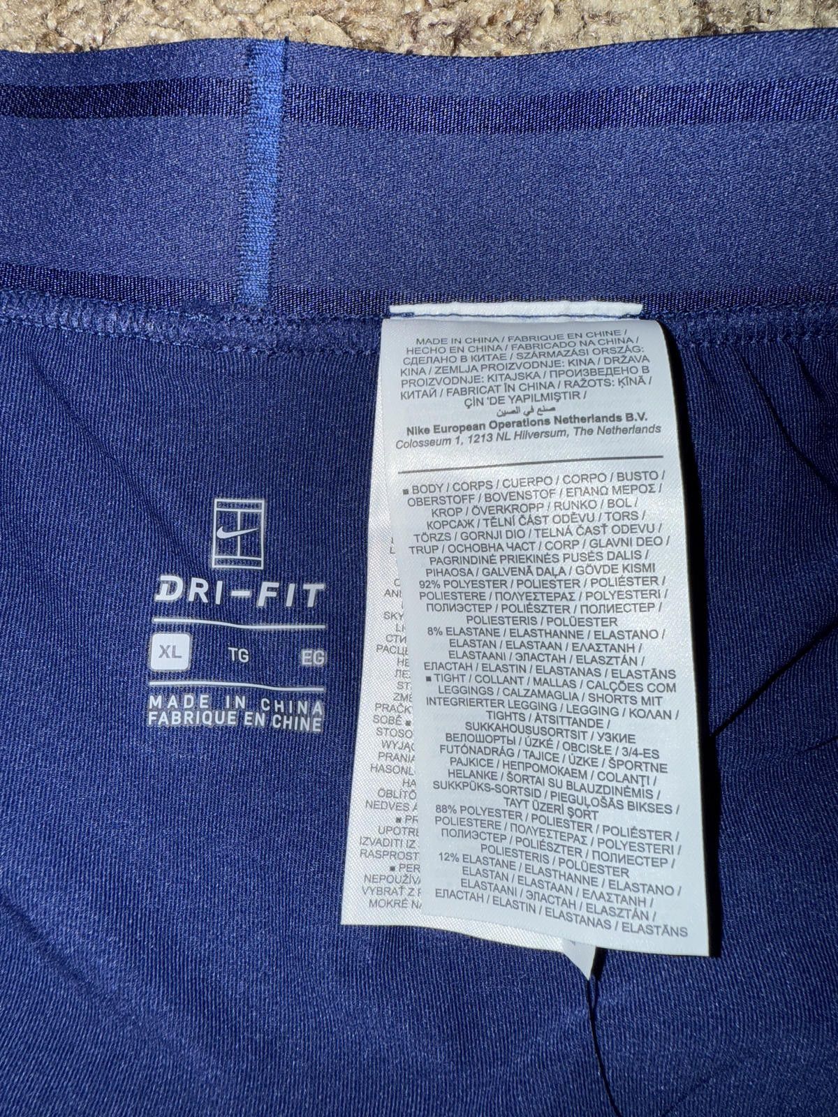 Nike Nike Womens Tennis Skort Navy Blue Court Slam Dri-FIT Skirt Size 32" / US 10 / IT 46 - 7 Thumbnail