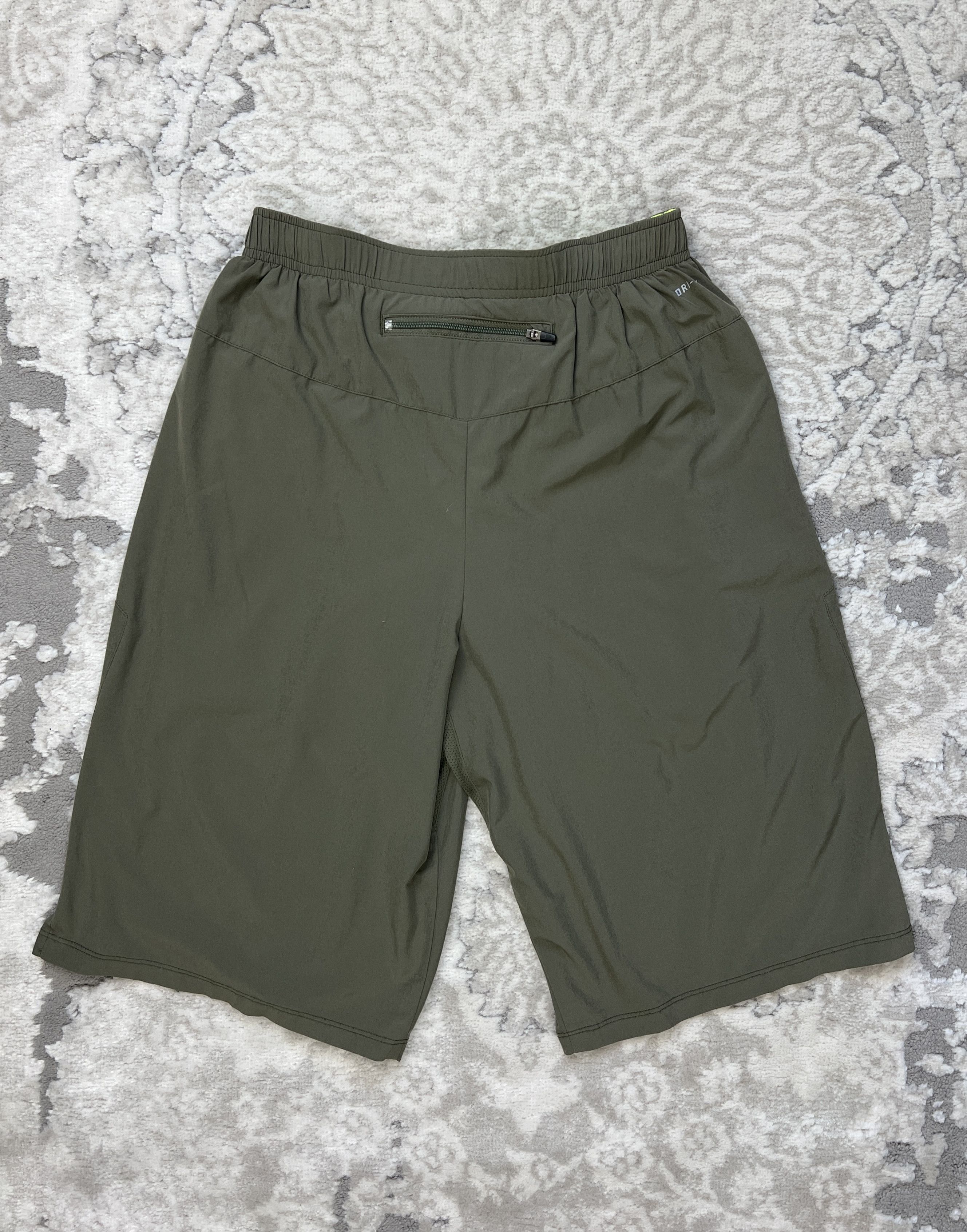 Nike Nike Dri-FIT 2-in-1 Running Training Shorts Sequoia Volt Size US 32 / EU 48 - 11 Thumbnail