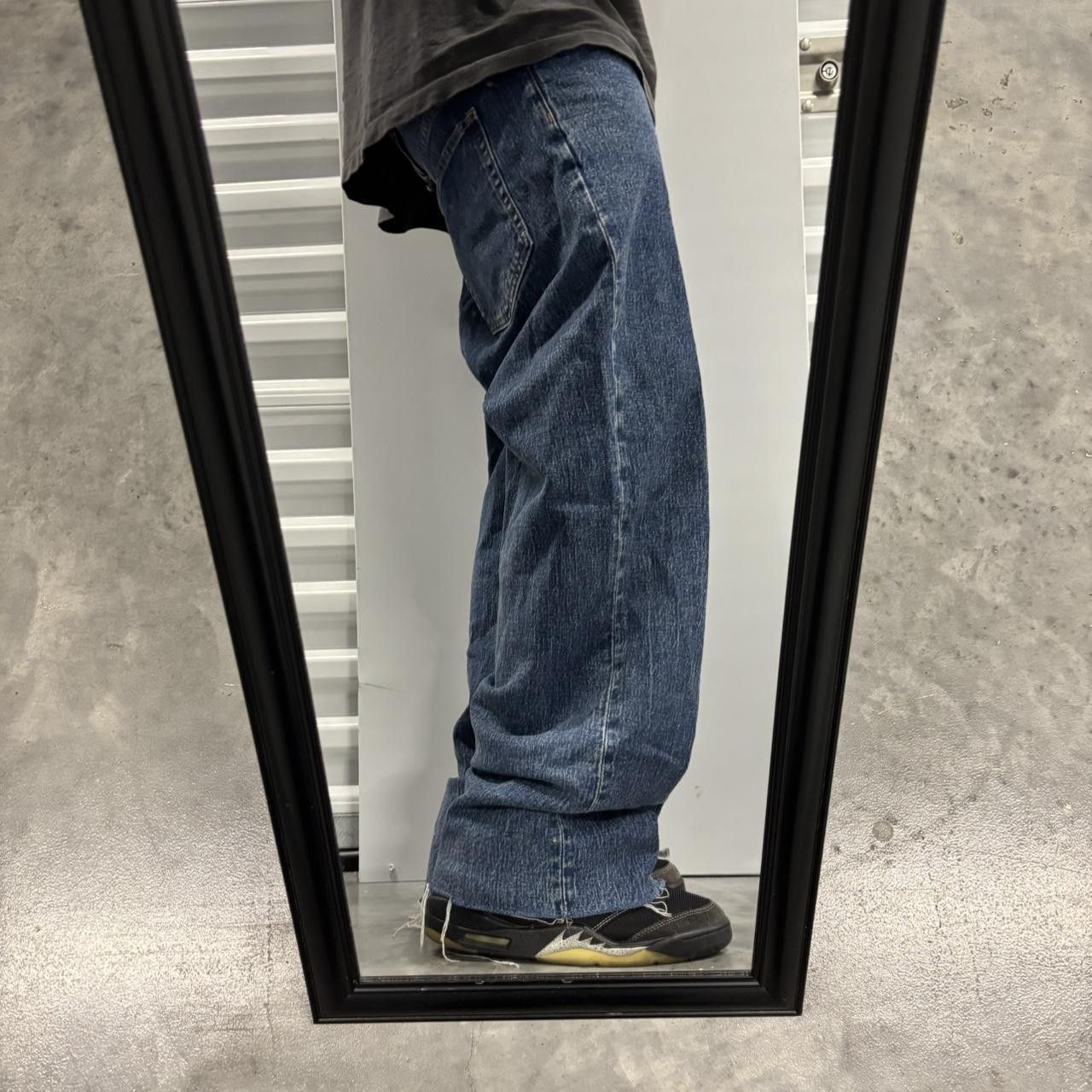 Japanese Brand × Vintage Crazy Vintage Y2K/2000s Baggy Dark Wash Grunge Denim Jeans! Size US 33 - 2 Thumbnail