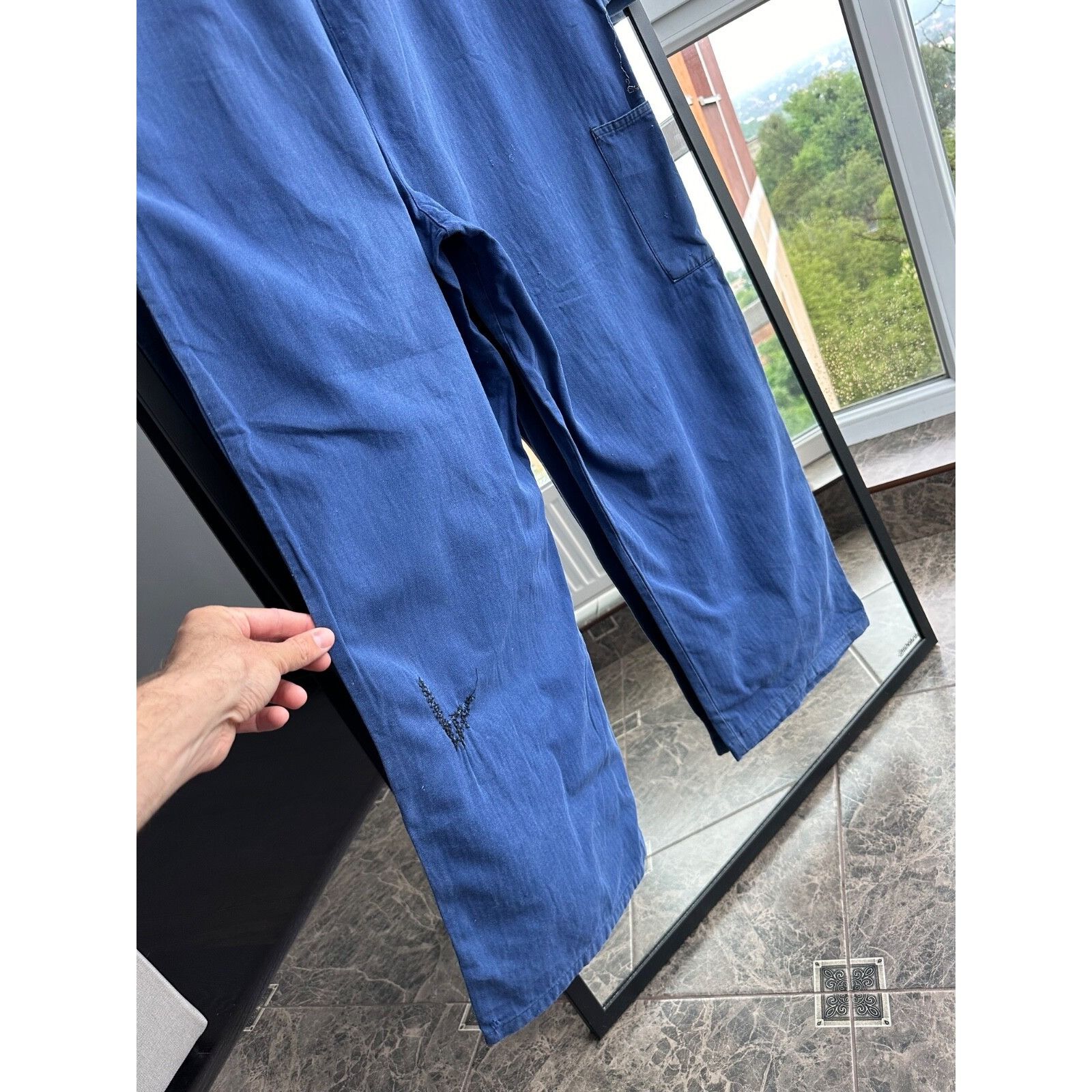 Vintage VTG Sanfor 70s French Workwear Distressed Jumpsuit Overall Size US 36 / EU 52 - 16 Thumbnail