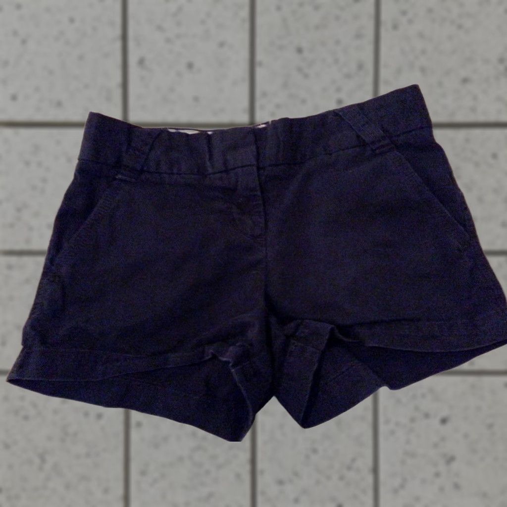 J.Crew VINTAGE Womens J. Crew Khaki Shorts 2 Navy Blue Cotton Women's Shorts 2 Blue Chino Shirt? Size 26" / US 2 / IT 38 - 1 Thumbnail