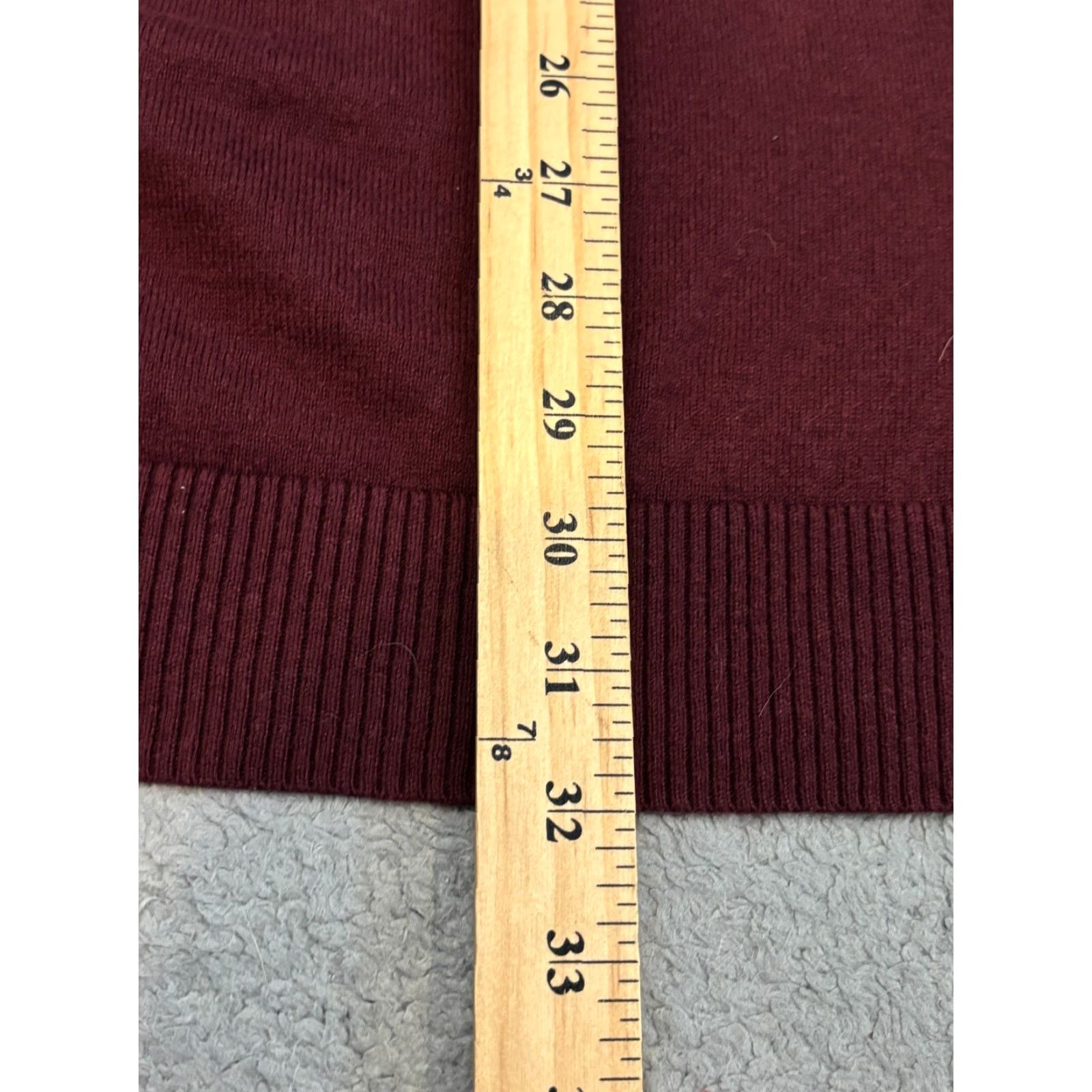 Eddie Bauer VINTAGE Eddie Bauer Sweater Men’s T2XL Tall Maroon V Neck Merino Wool Blend L/S Pullover Size US XXL / EU 58 / 5 - 4 Thumbnail
