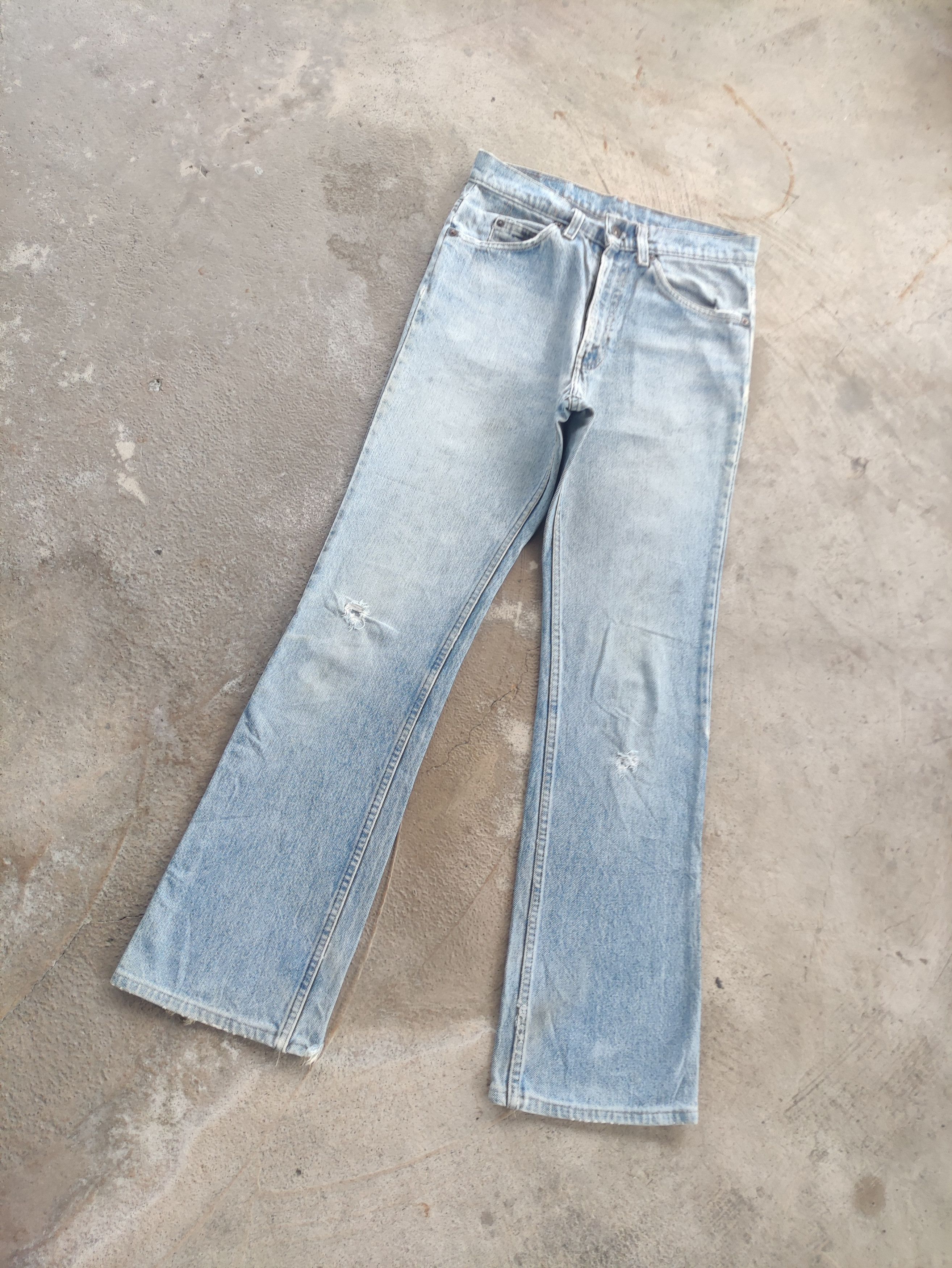 Levi's Vintage Levis Flare Jean Distressed Faded Denim Pants Size US 30 / EU 46 - 2 Thumbnail