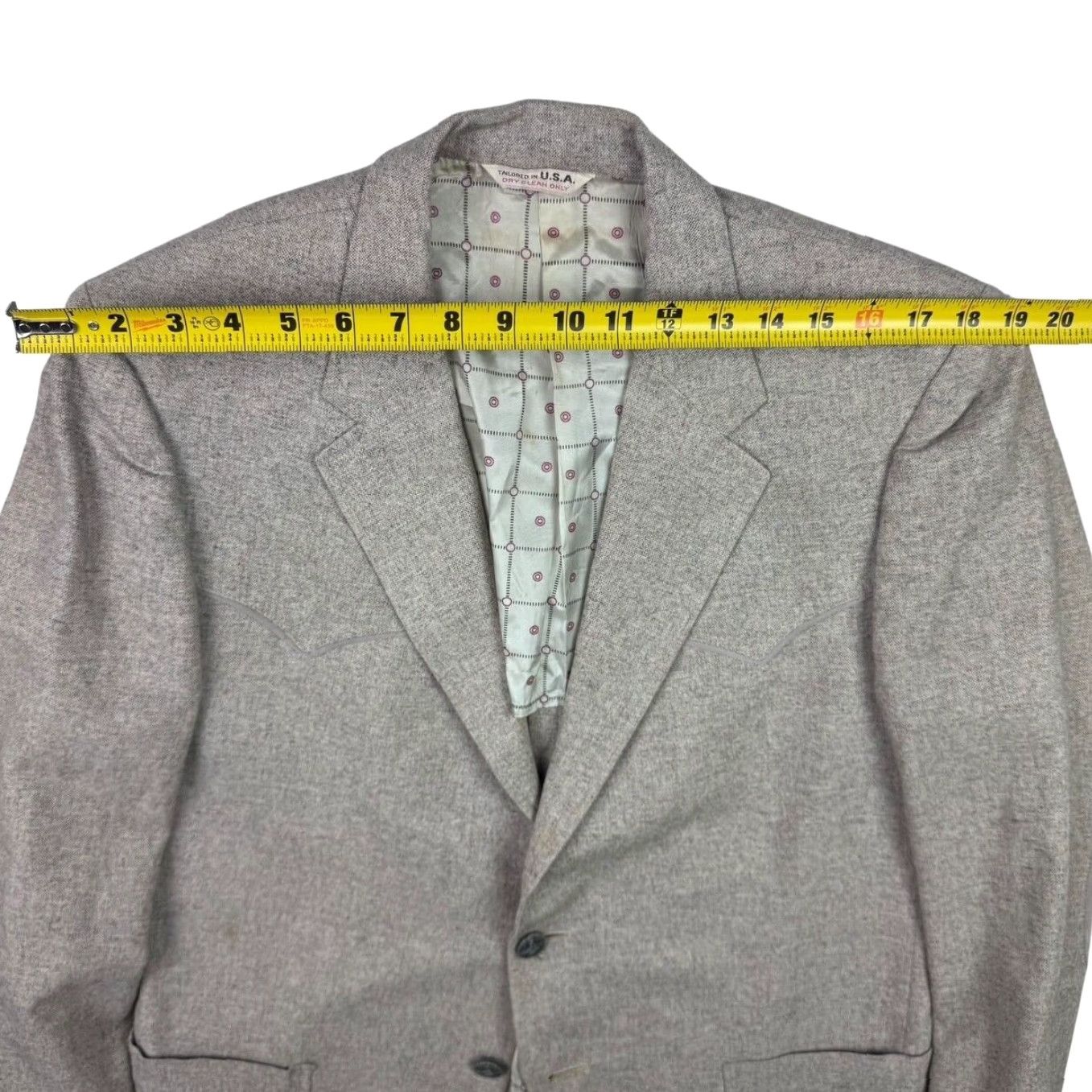 Vintage VTG Prestige West Men's Blazer Wool 2-Button Brown 40R Jacket Coat Adult Regular Notch Lapel Size 40R - 6 Thumbnail