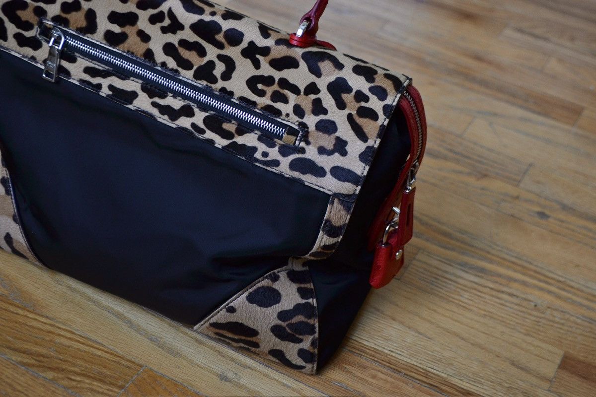 Prada Pre-Fall 2015 Tessuto Leopard Pony Hair Top Handle Satchel Size ONE SIZE - 7 Thumbnail