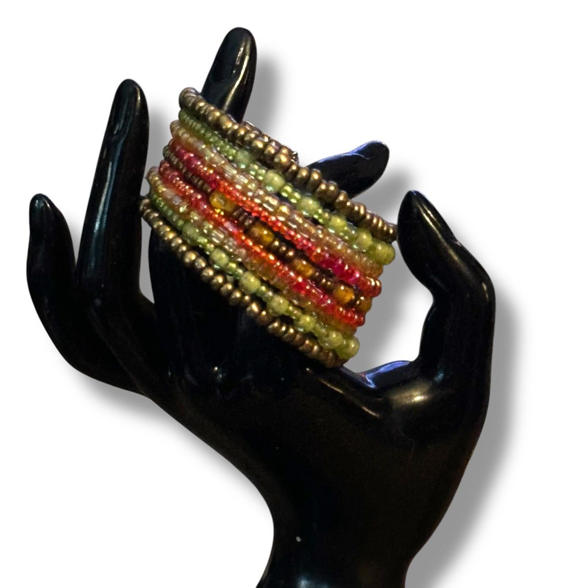 Other Multi strand multicolor bead cuff bracelet Size ONE SIZE - 2 Thumbnail