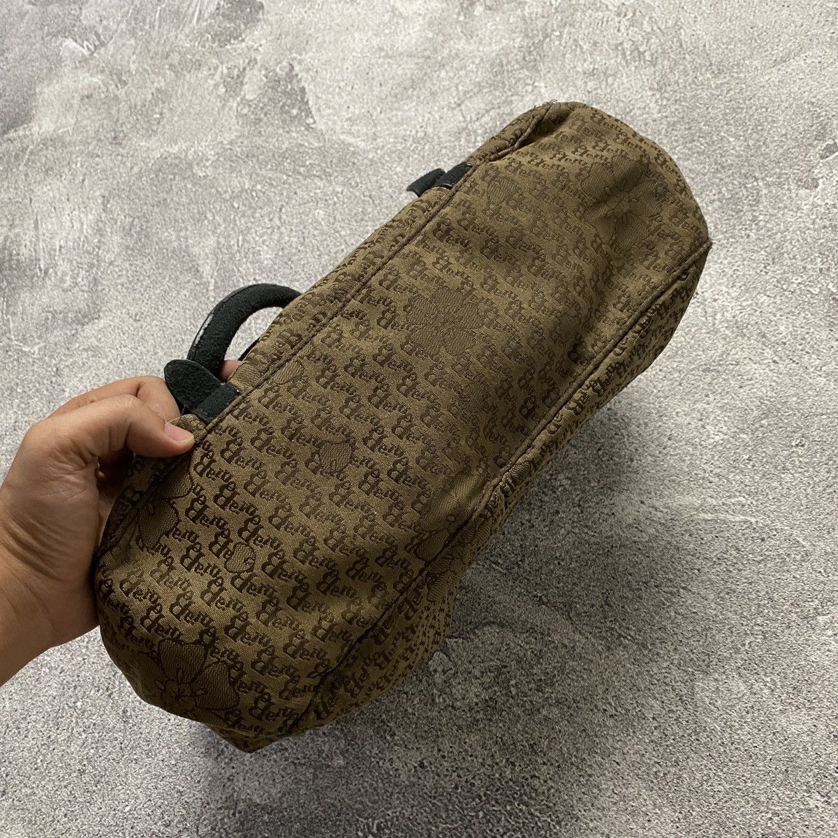 Japanese Brand 2000s Monogram Brown & Black Buckled Handbag Size ONE SIZE - 8 Thumbnail