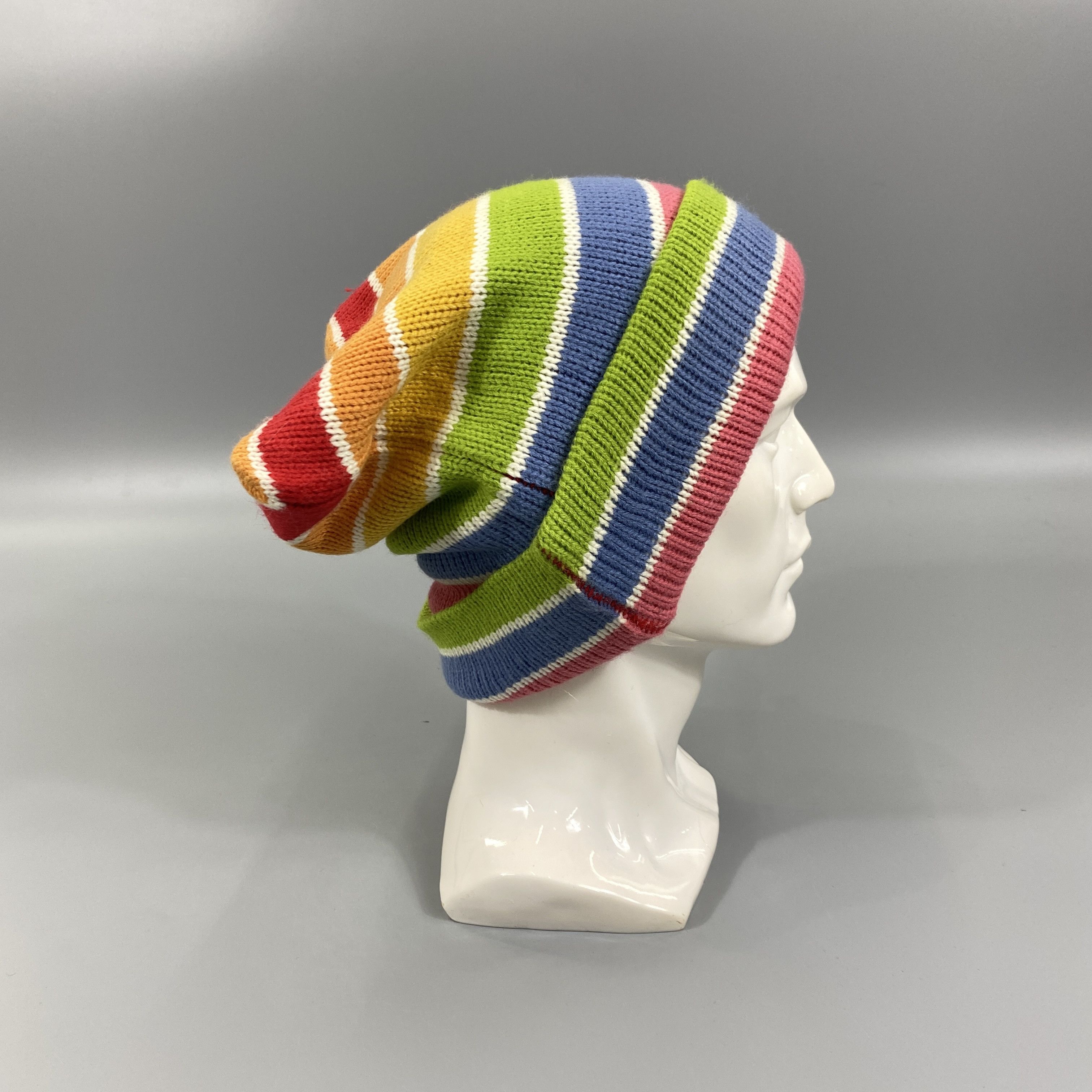 Japanese Brand Rainbow Slouchy Snow Cap Beanie Hats -BN899 Size ONE SIZE - 3 Thumbnail