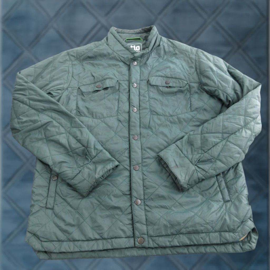 Vintage Stio Jacket Mens Large Green Quilted Snap Front Insulated Outdoor Ski Lined Size US L / EU 52-54 / 3 - 1 Thumbnail