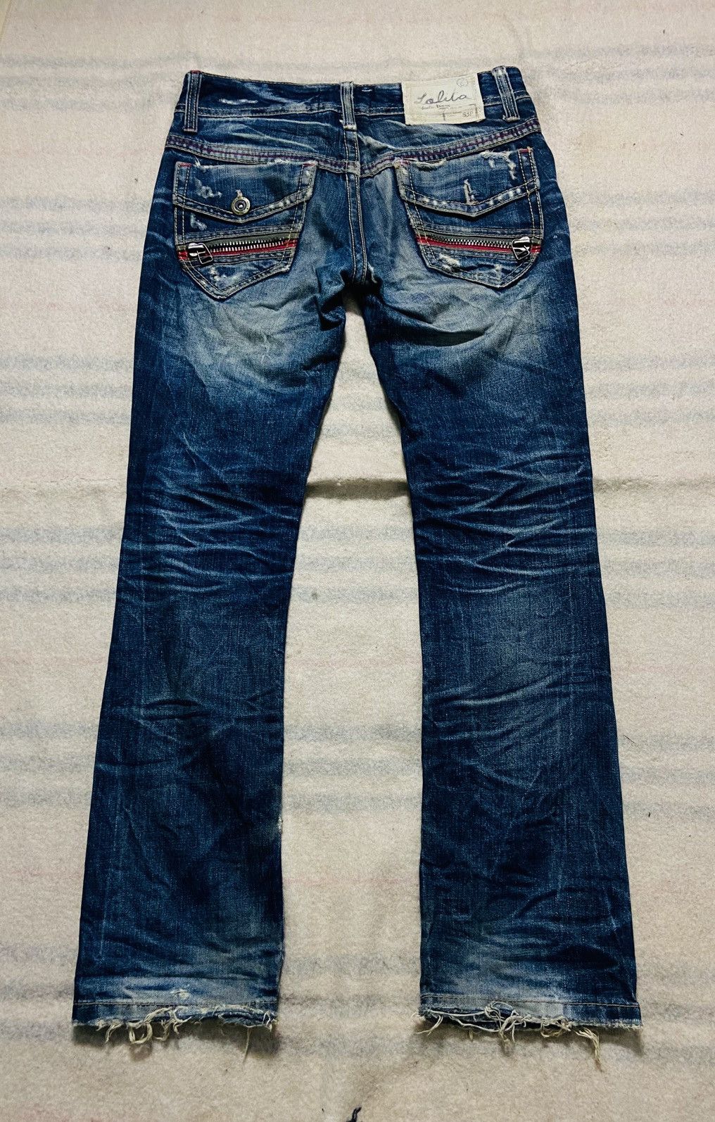 Japanese Brand Lolita Distressed Jeans Size 31" - 2 Thumbnail