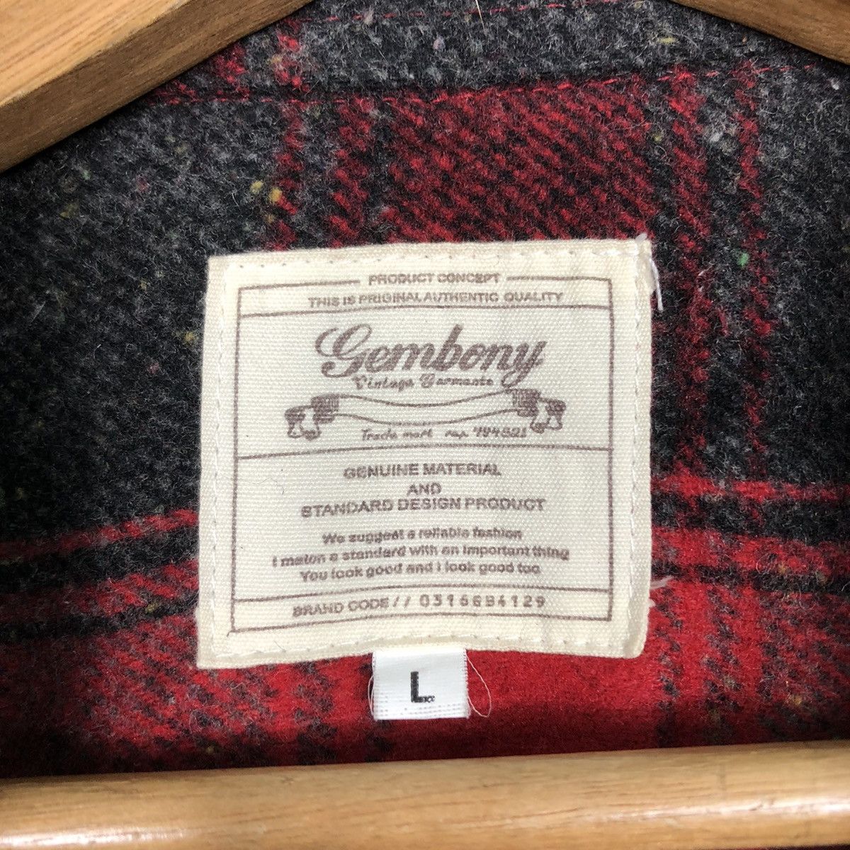 Flannel × Japanese Brand × Vintage 📌Vintage Wool Shirt Jacket Tartan Gembony Issey Miyake Size US L / EU 52-54 / 3 - 19 Thumbnail