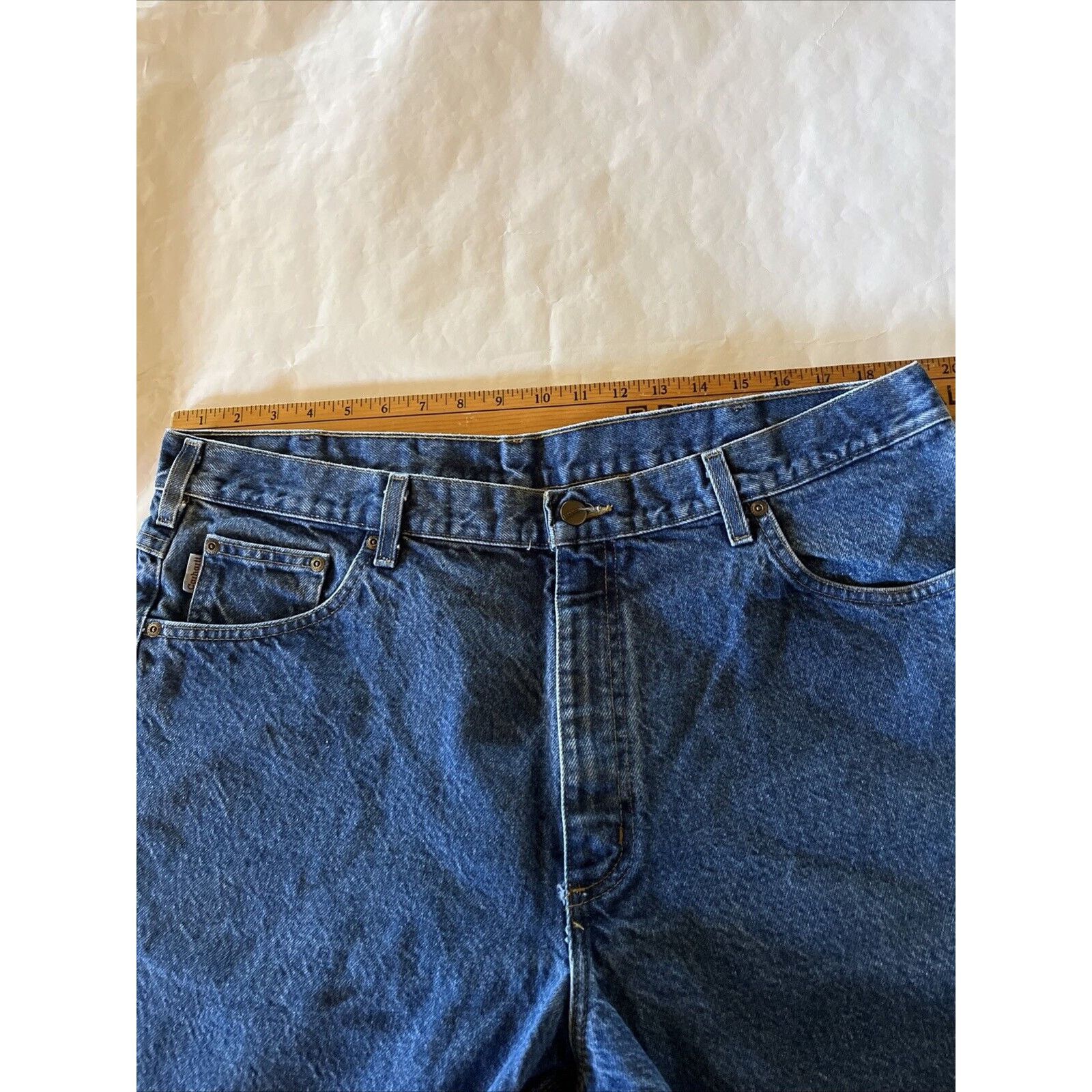Carhartt Carhartt Jeans Men’s 38x30 Relaxed Fit Denim Blue Dark Wash Size US 38 / EU 54 - 4 Thumbnail