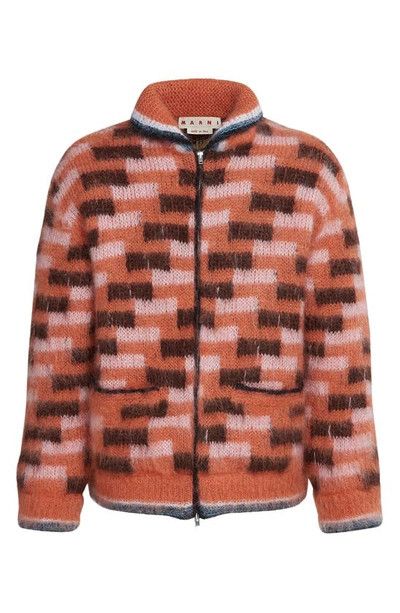 image of Marni O1W1Db10524 Zip Jumper Jacket In Multicolor, Men's (Size Medium)