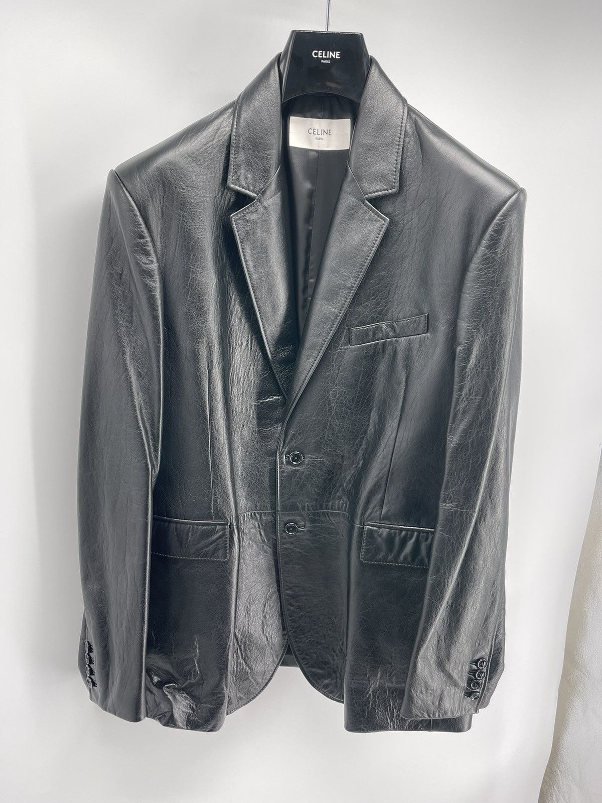 Celine Celine leather Blazer Size US M / EU 48-50 / 2 - 1 Thumbnail