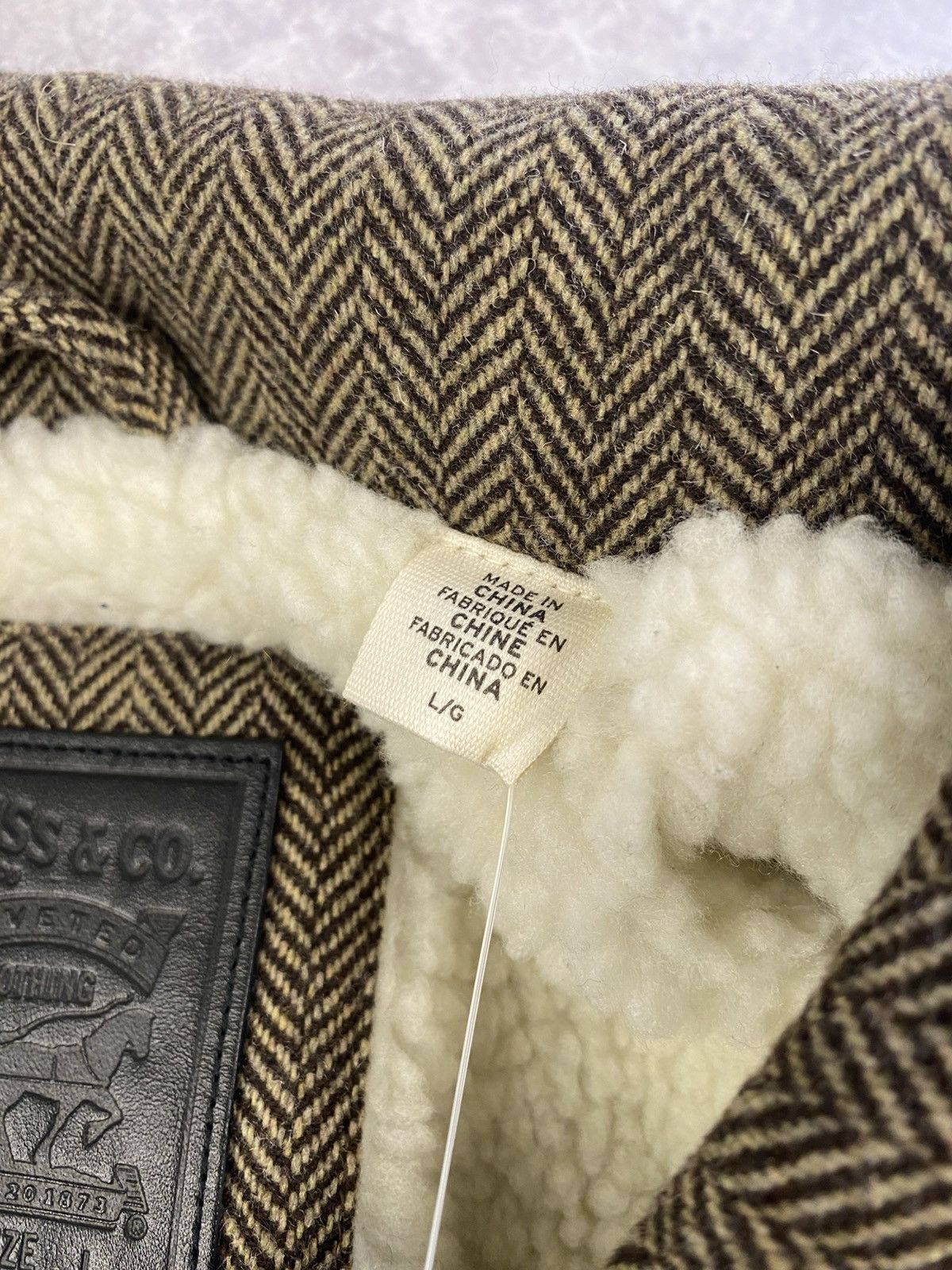 Levi's Levi's Jasper Club Sports Coat Blazer Herringbone Sherpa Size US L / EU 52-54 / 3 - 3 Thumbnail