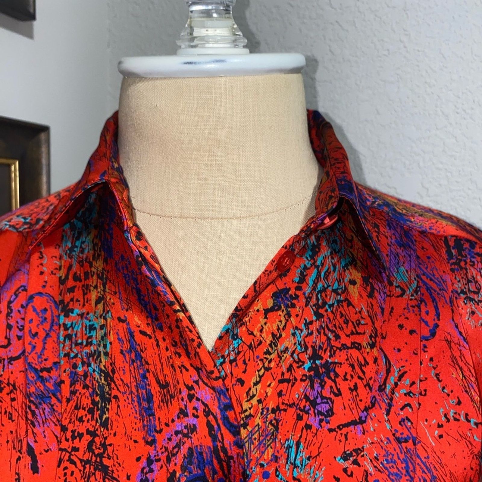 Vintage TESS Paris-Milano Vintage Blouse Size S / US 4 / IT 40 - 3 Thumbnail