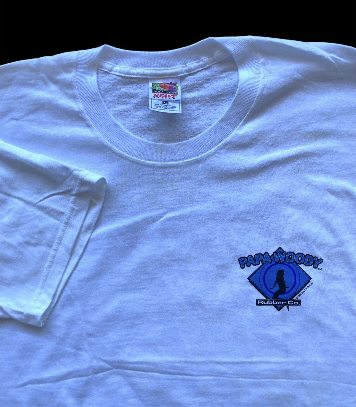 Fruit Of The Loom × Vintage Vintage Deadstock 1998 Pappa Woodys condoms Muscle Car tee Size US XL / EU 56 / 4 - 2 Thumbnail