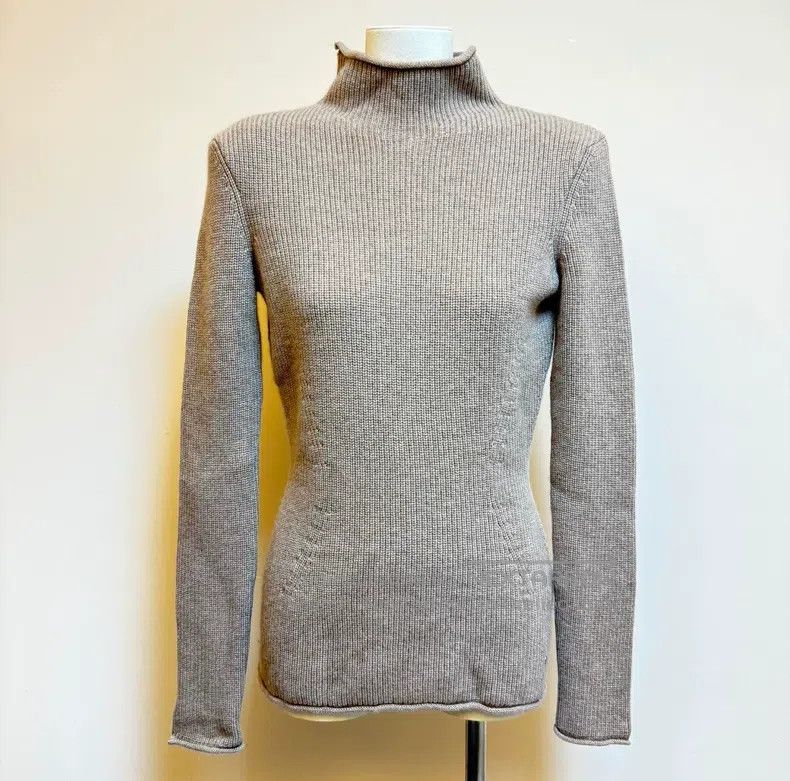 Hermes Hermes Oatmeal Cashmere Long Sleeve Sweater Size XXS / US 00 / IT 34 - 1 Thumbnail