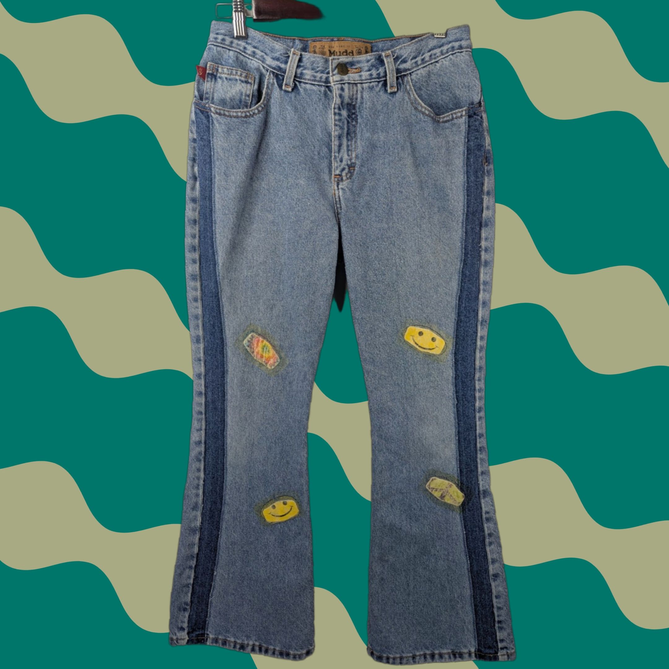 Denime Mudd Jeans Flared Denim 29x28 Distressed Hipster Womens Size 29" - 1 Thumbnail