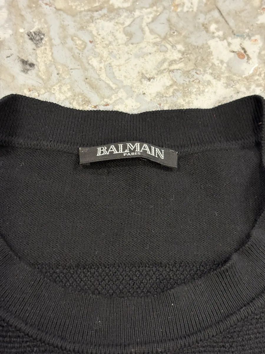 Balmain × Designer × Vintage Balmain Black Minimalist Sweater Size US S / EU 44-46 / 1 - 7 Thumbnail