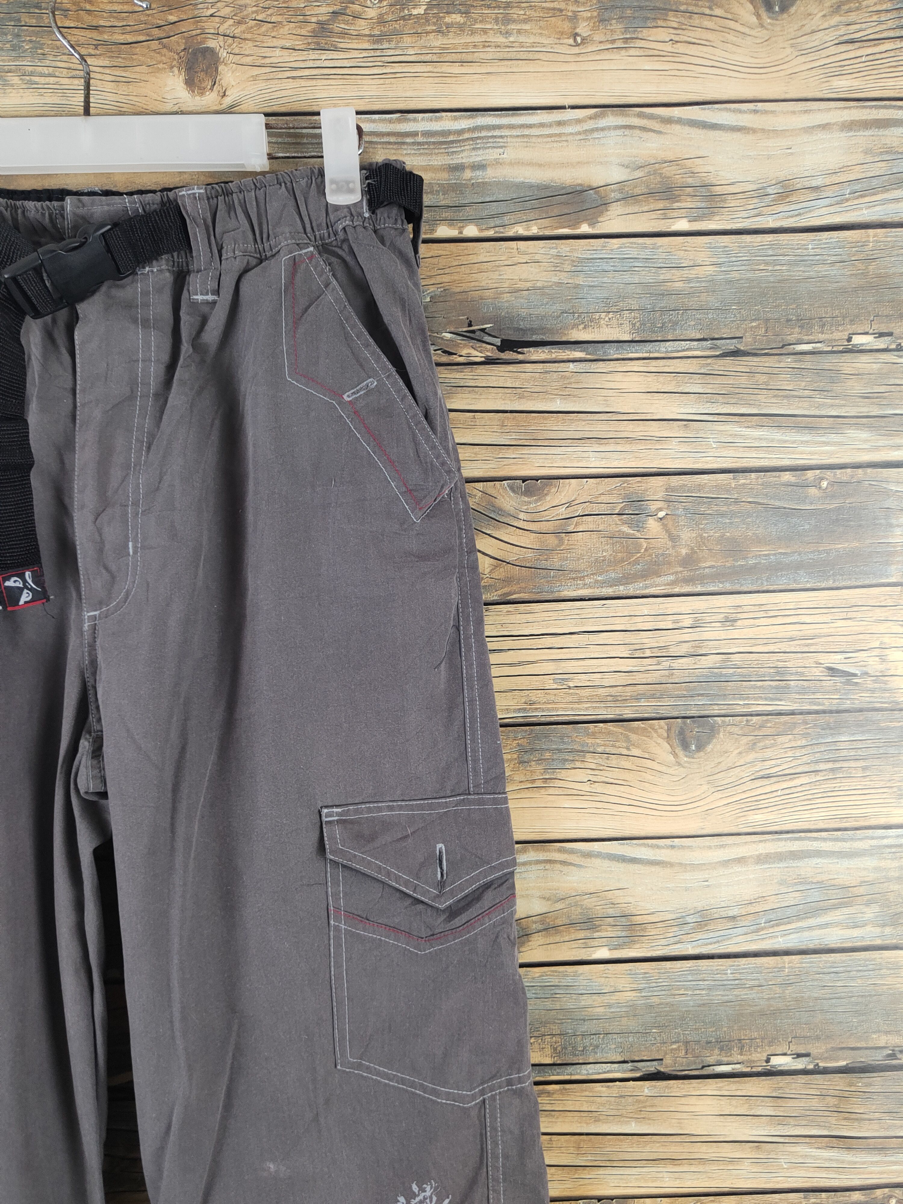 Japanese Brand Bad Boy Dark Gray Multipocket Tactical Cargo Pants #W2193 Size US 31 - 6 Thumbnail