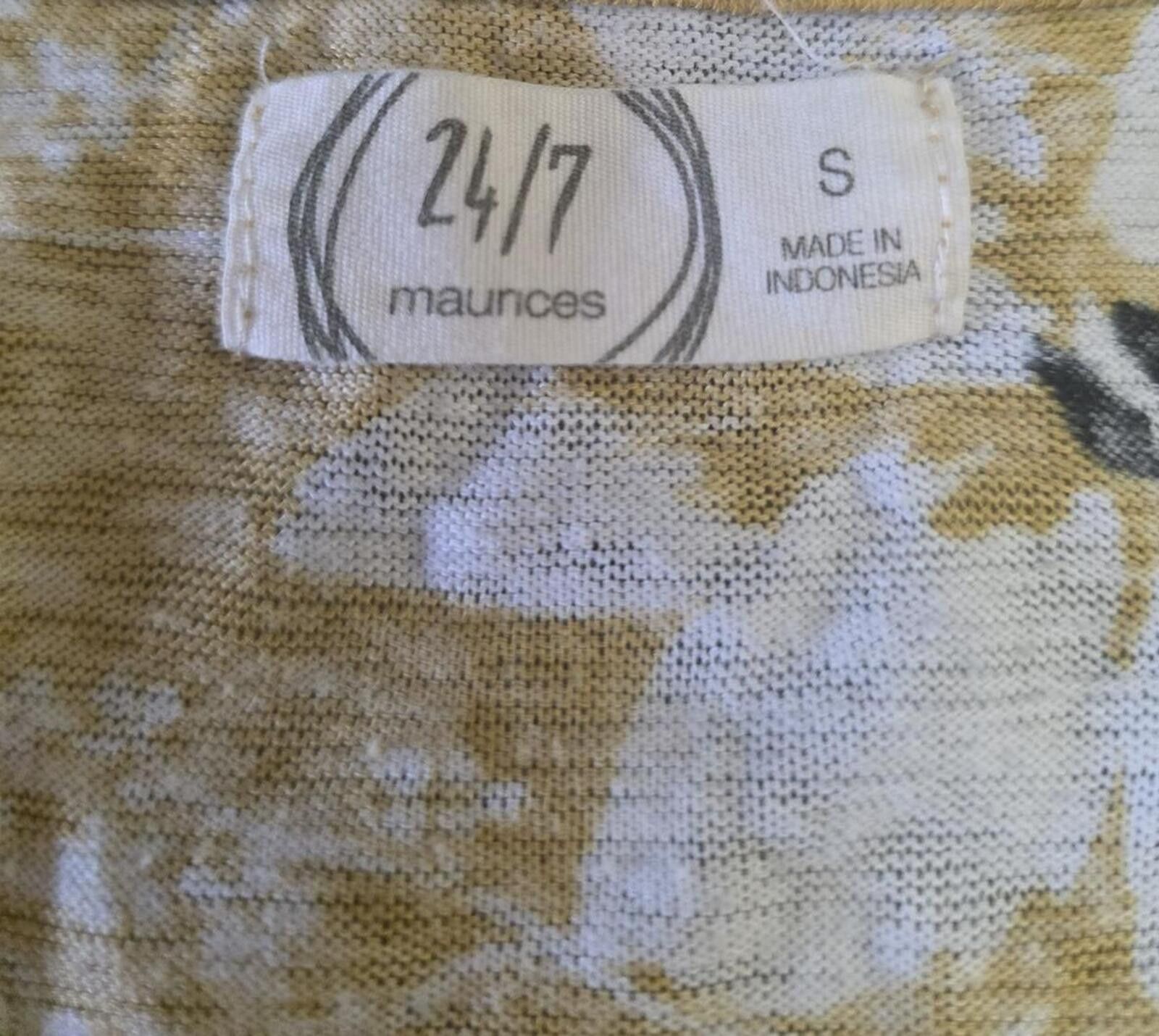 Other Maurices Yellow White Floral Short Sleeve Top Blouse Size S Size S / US 4 / IT 40 - 4 Thumbnail
