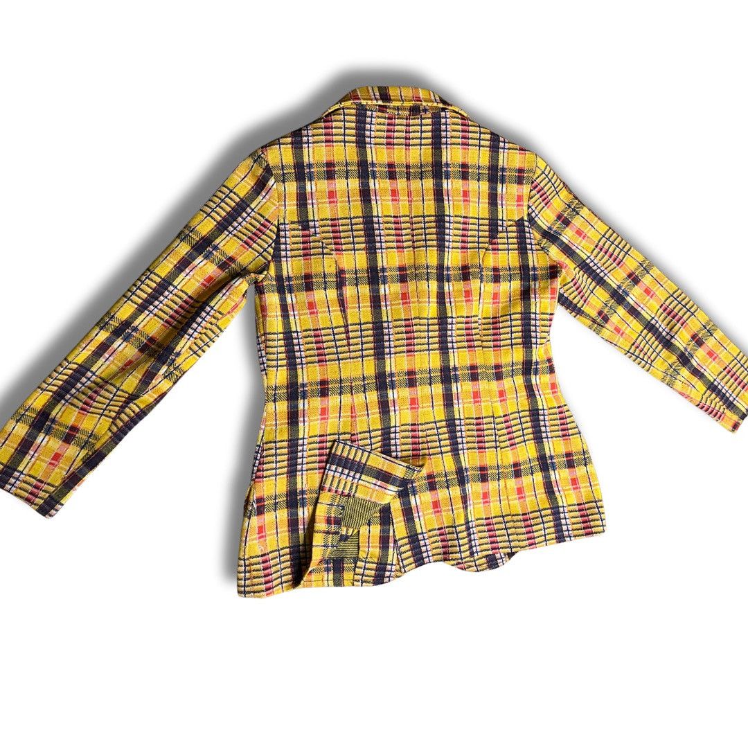 Vintage Rare House of Genius Coutuier Vintage Plaid Blazer Size S / US 4 / IT 40 - 8 Thumbnail