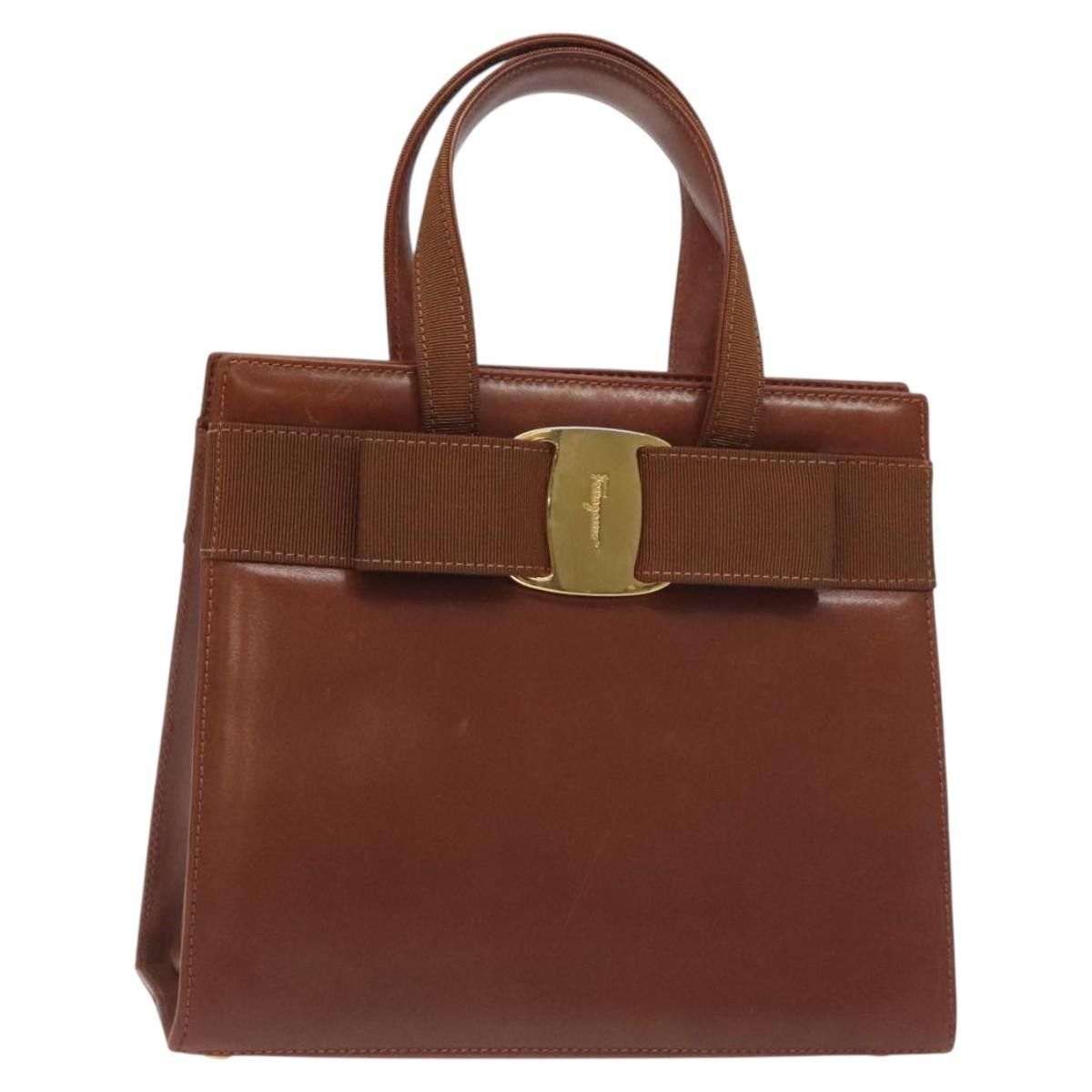 Salvatore Ferragamo Salvatore Ferragamo Convertible Vara Bow Tote Leather Size ONE SIZE - 1 Thumbnail
