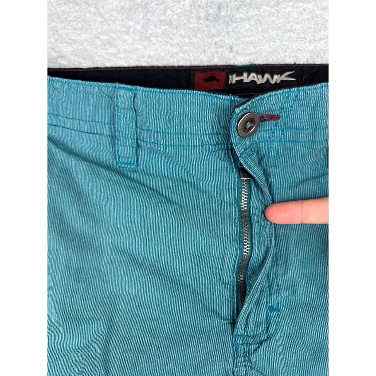 Vintage HAWK ONeill Shorts Men 33 Green Stripe Cargo Regular Cargo Shorts 100% Cotton Beach Vintage No Size US 33 - 6 Thumbnail