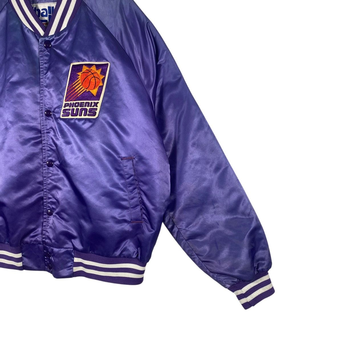 NBA Vintage 90s Phoenix Suns Satin Bomber Jacket L Size Purple Size US L / EU 52-54 / 3 - 6 Thumbnail